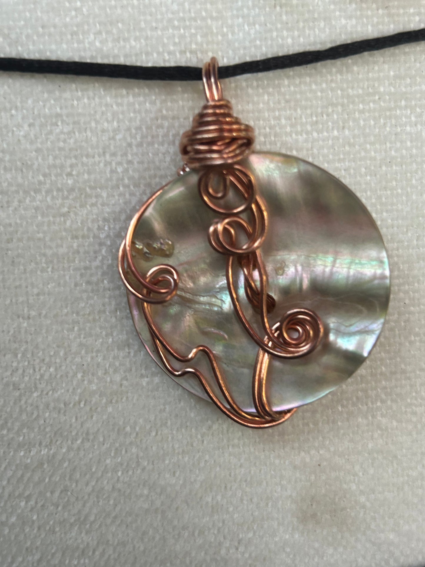Abalone copper shell pendant