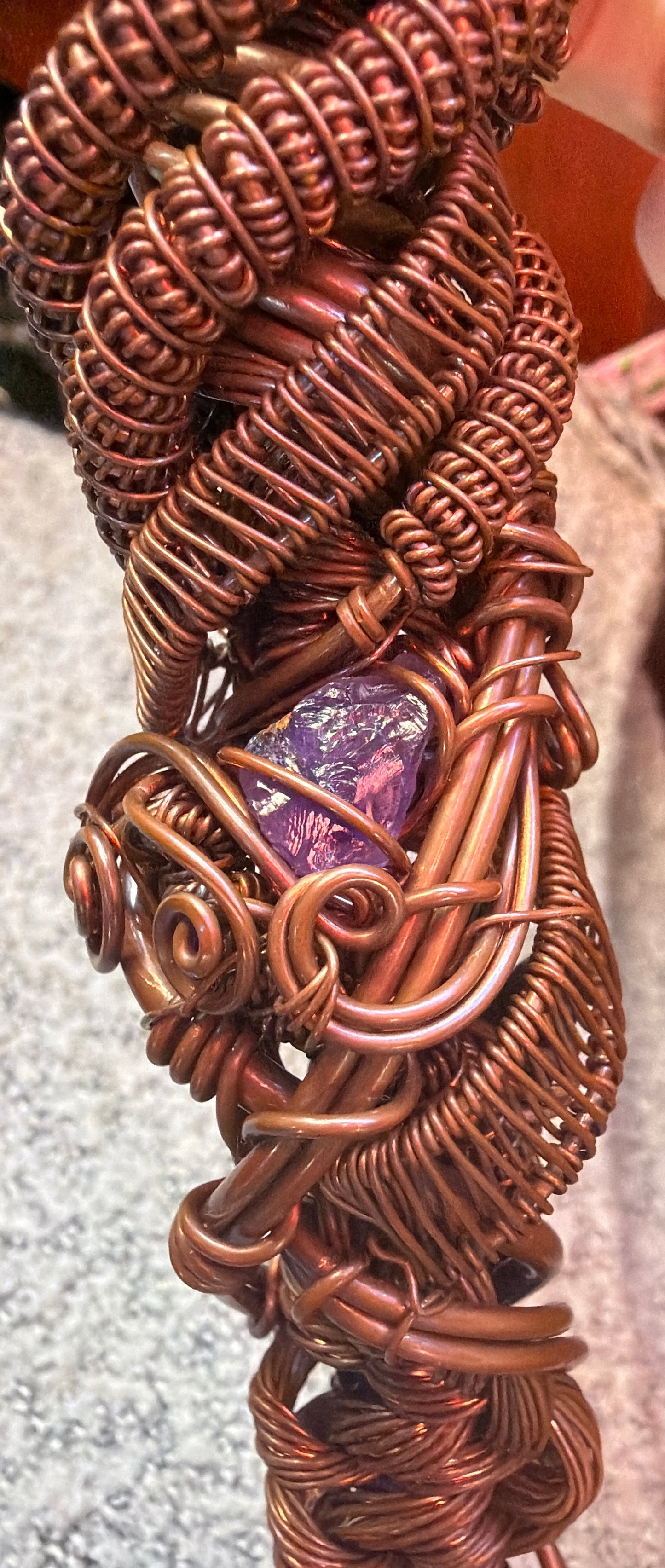 đ Kundalini Awakening Lemurian Crystal and gem Wand