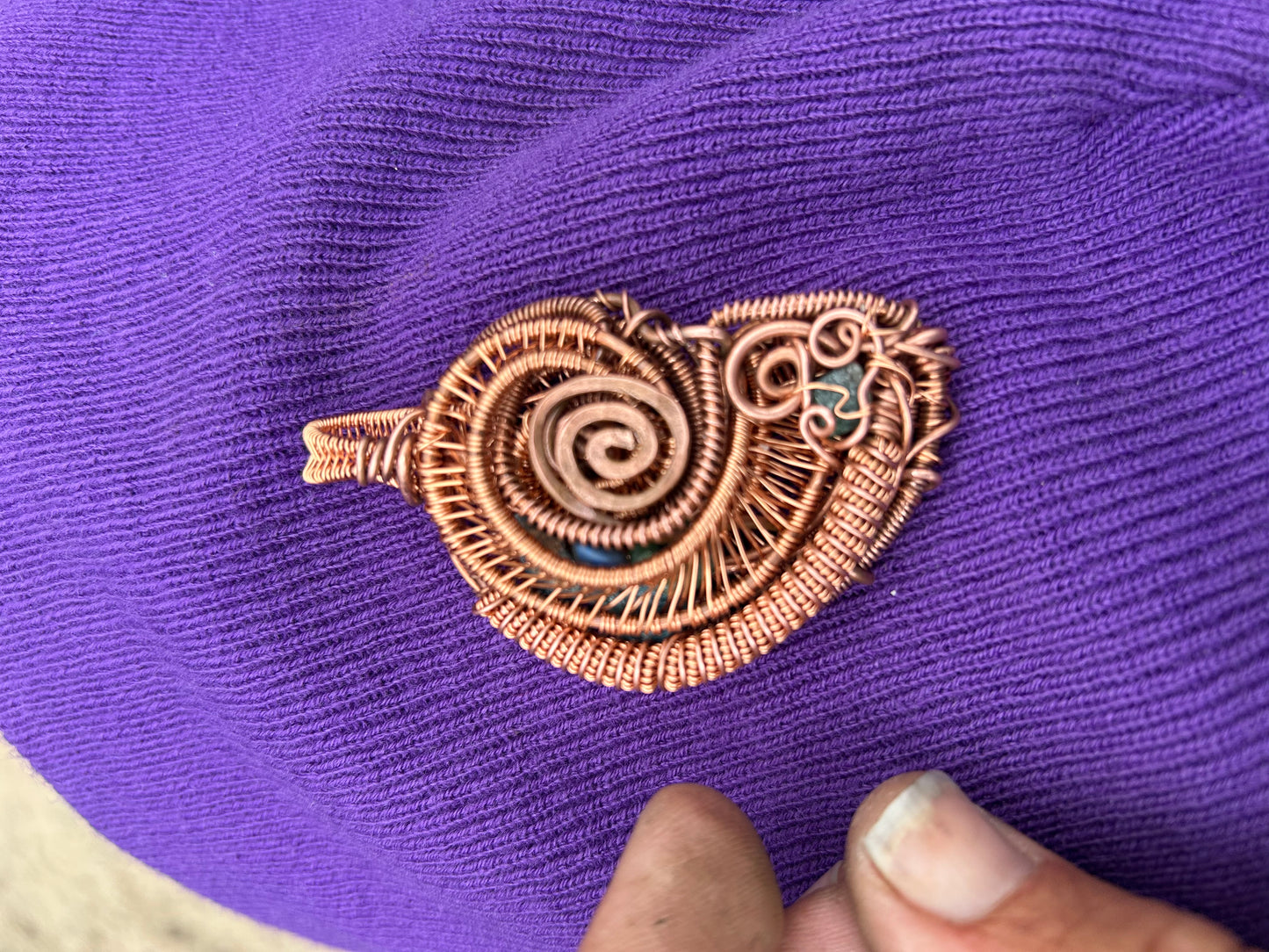 Copper spiral of eternal life