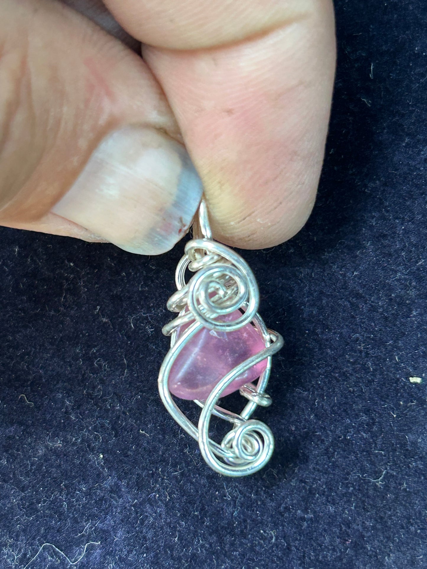 High grade pink Turmaline necklace pendant
