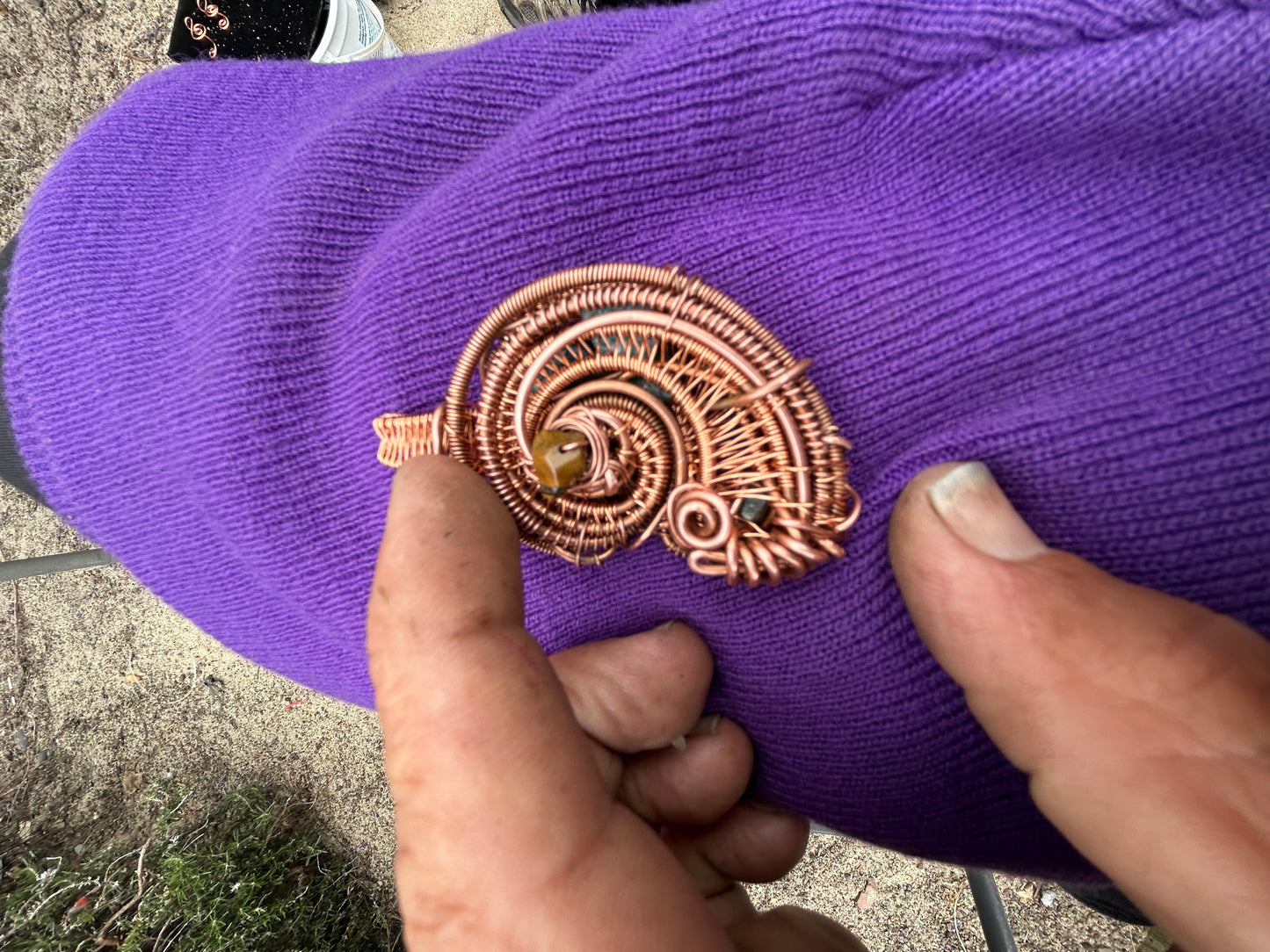 Copper spiral of eternal life