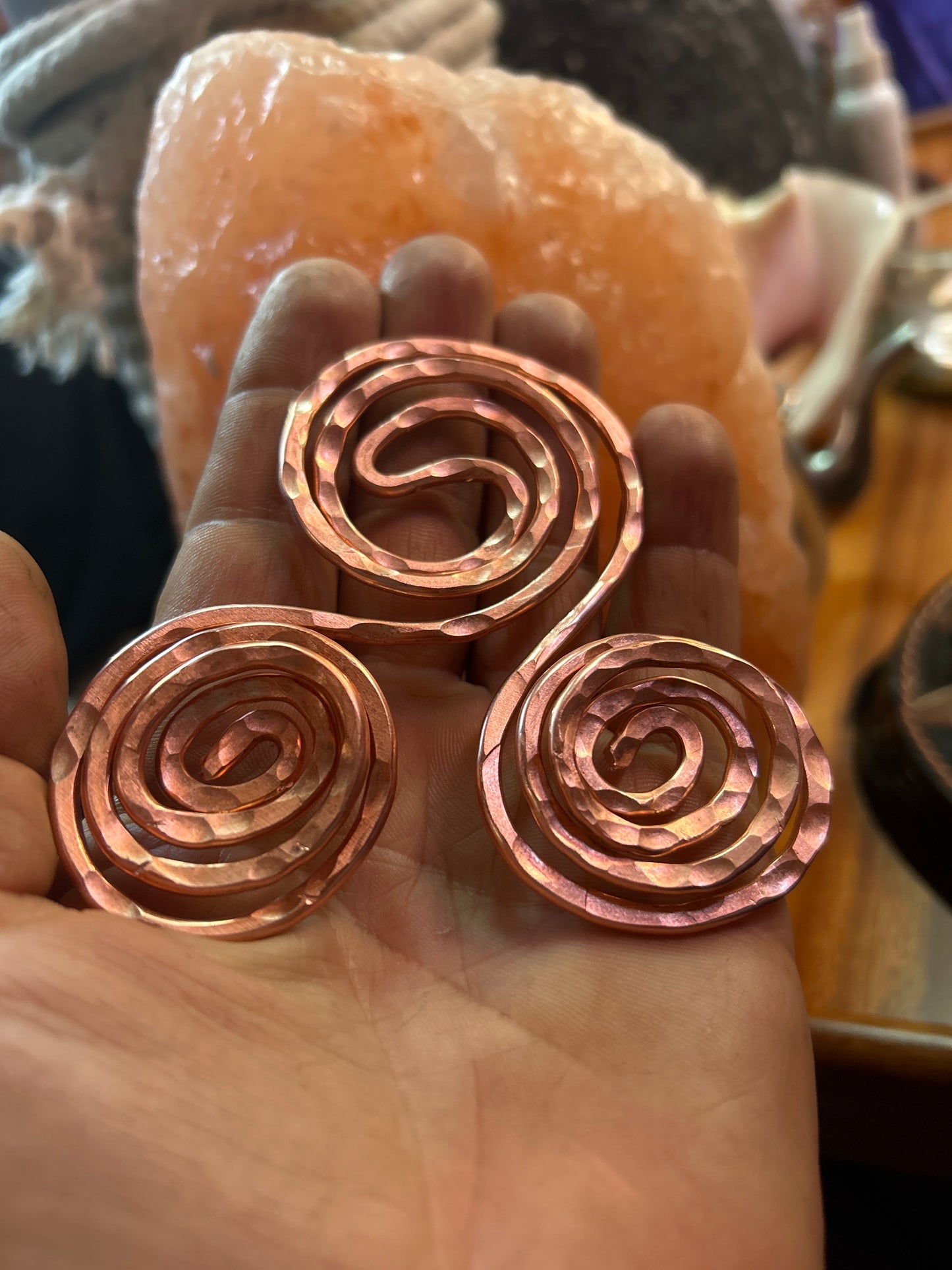 Water harmonizing copper triple spirals HomeKit of three