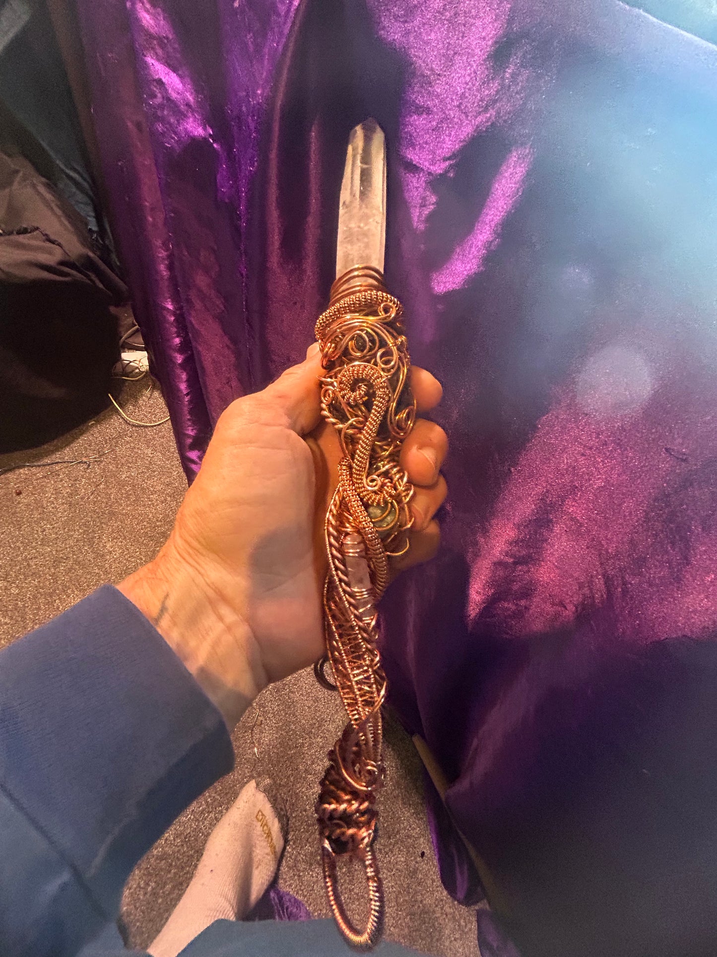 Copper healing meditation wand