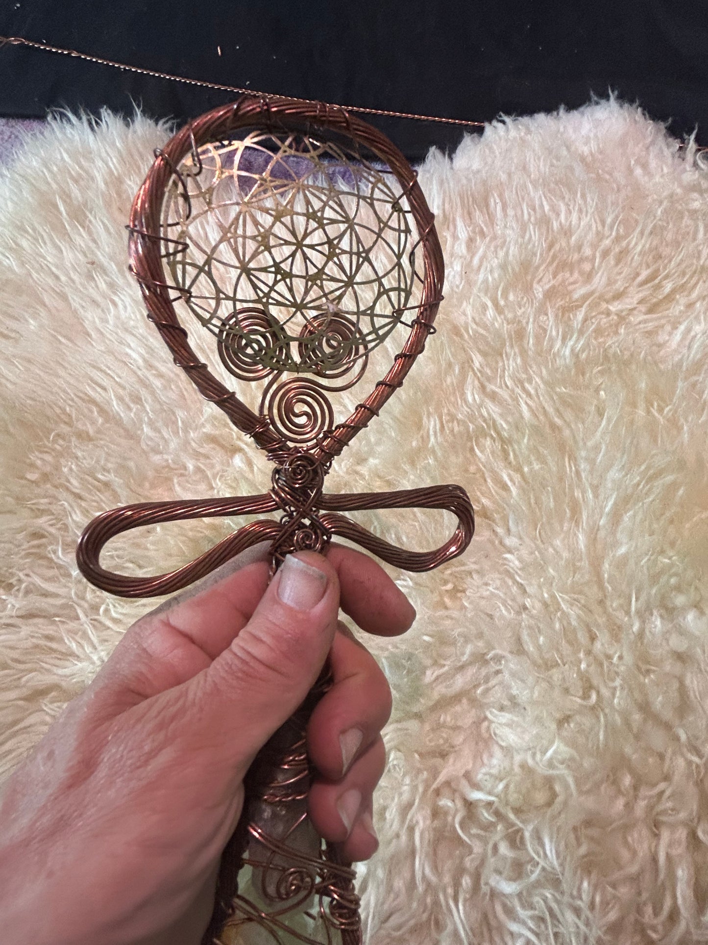 Egyptian ankh gem wand