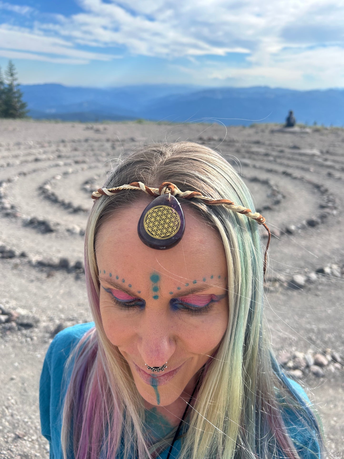 Flower of life bohemian chic Goddess headpiece