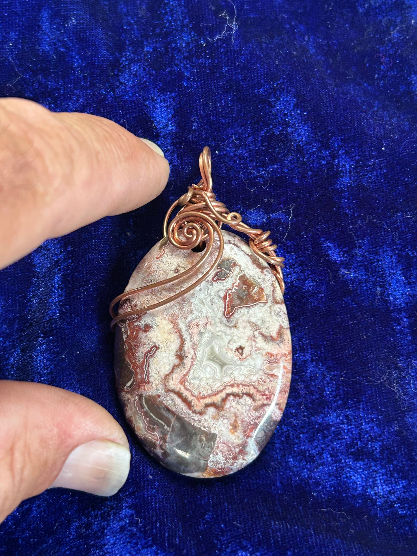 Picture Jasper pendant in copper