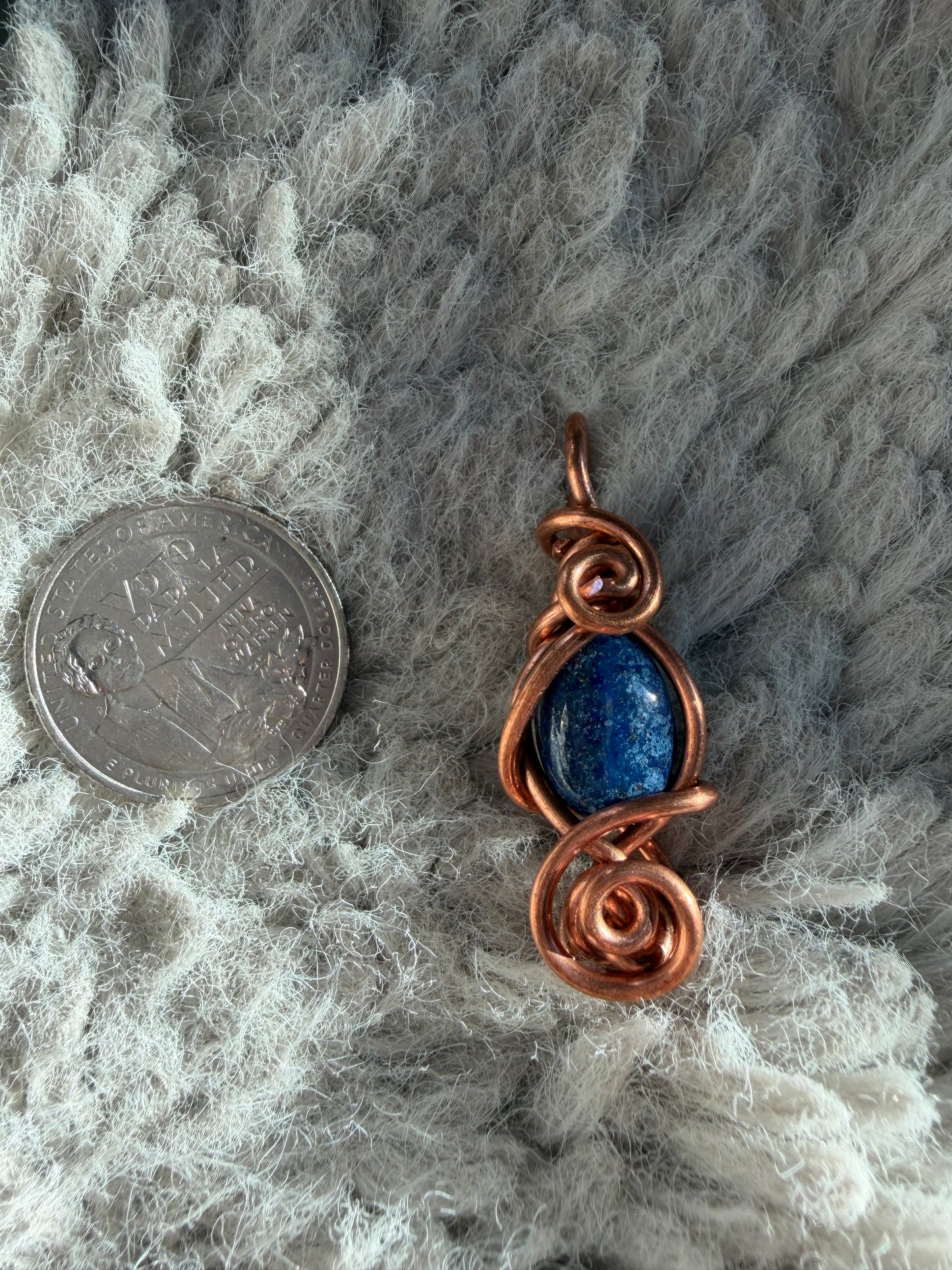 Lapis copper elegant pendant for clarity