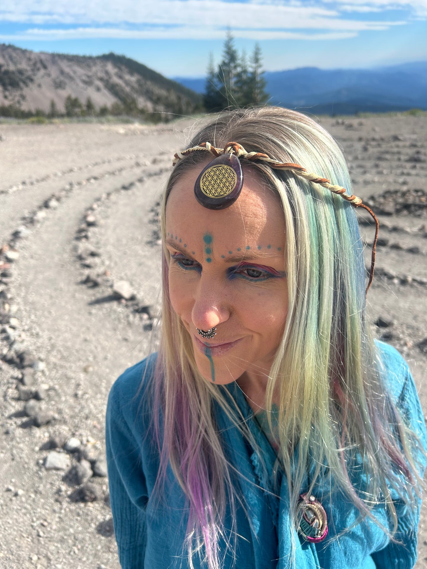 Flower of life bohemian chic Goddess headpiece