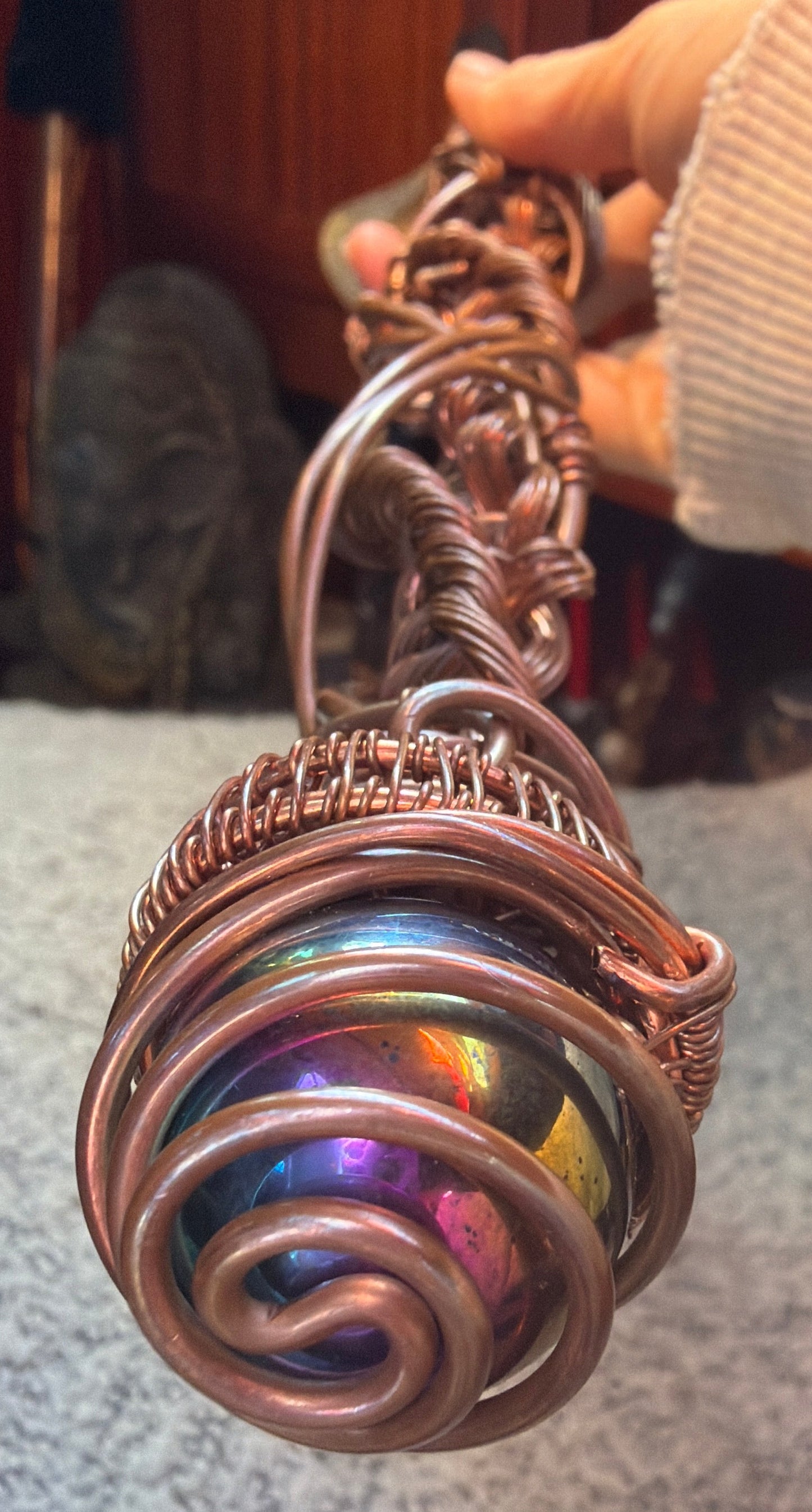 đ Kundalini Awakening Lemurian Crystal and gem Wand