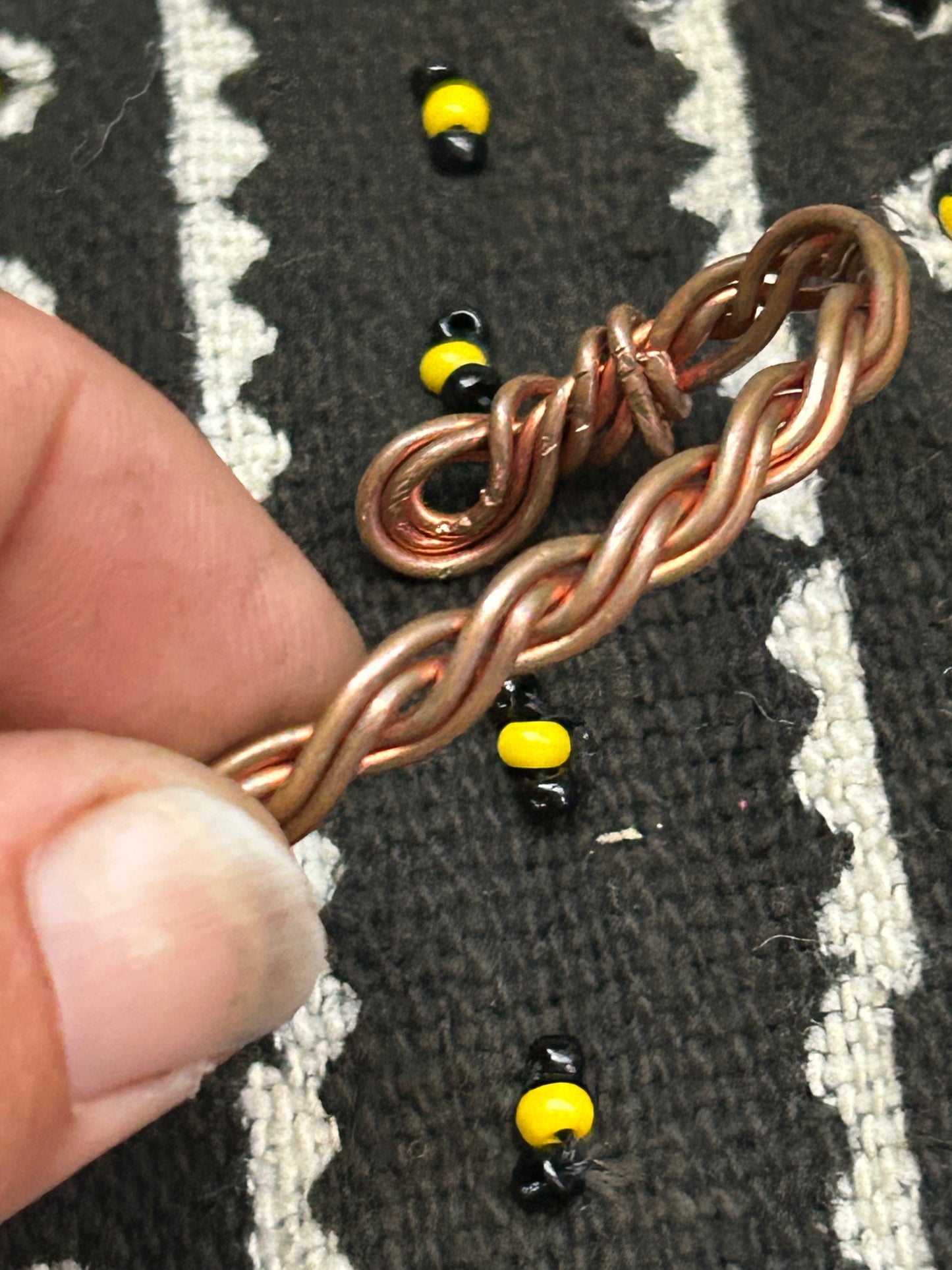 Copper healing bracelet DNA weave