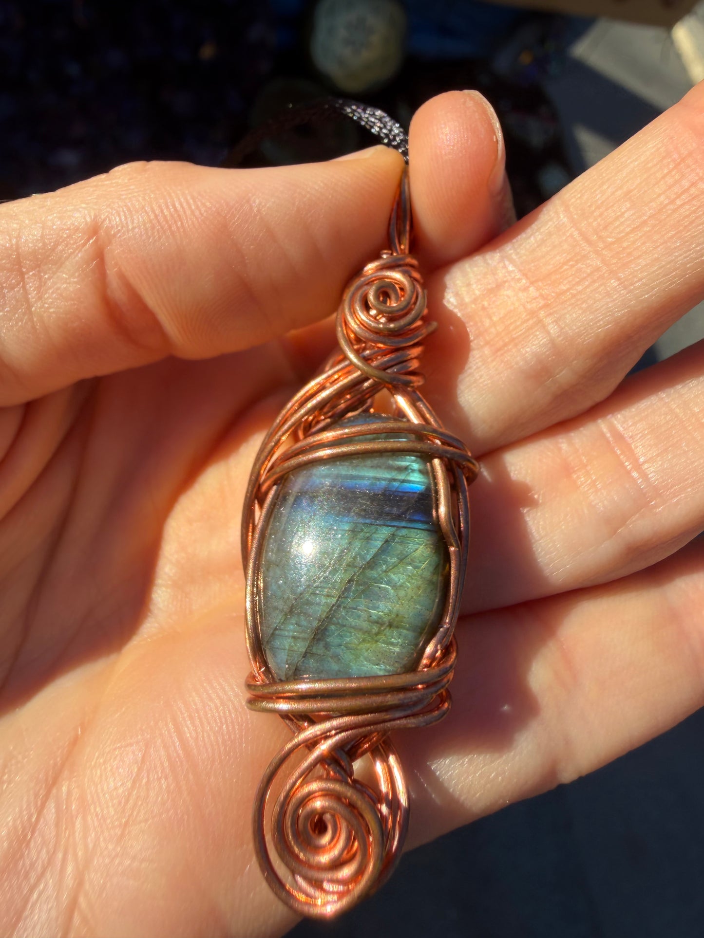 ⚡💎 The Electric Blue Awakening Labradorite Pendant