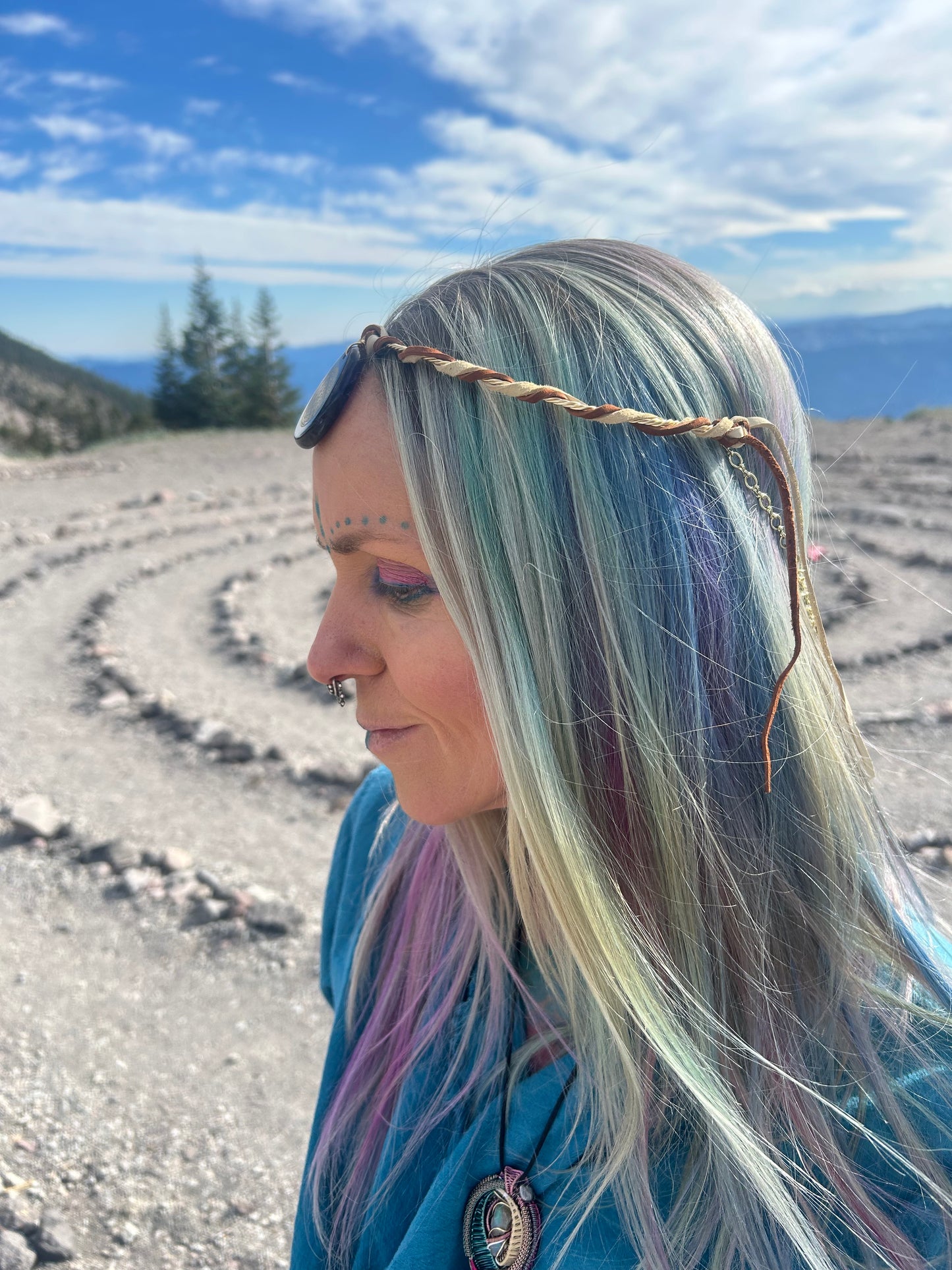 Flower of life bohemian chic Goddess headpiece