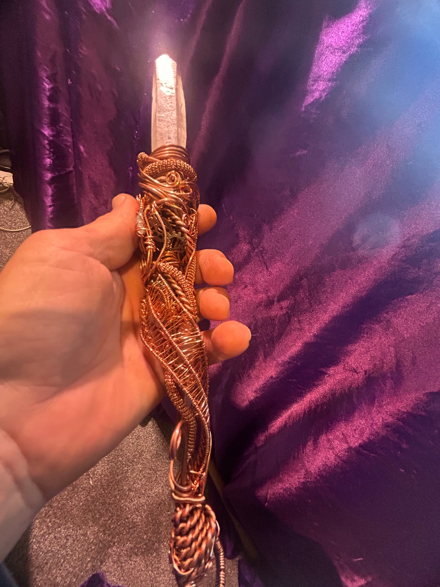 Copper healing meditation wand