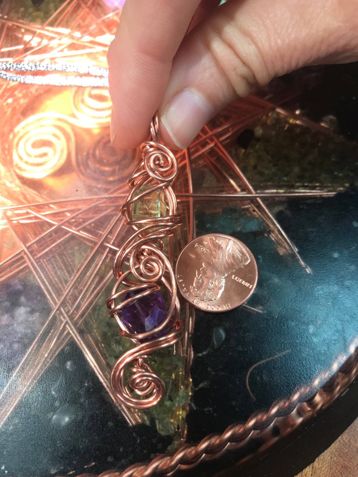 Citrine & amethyst necklace