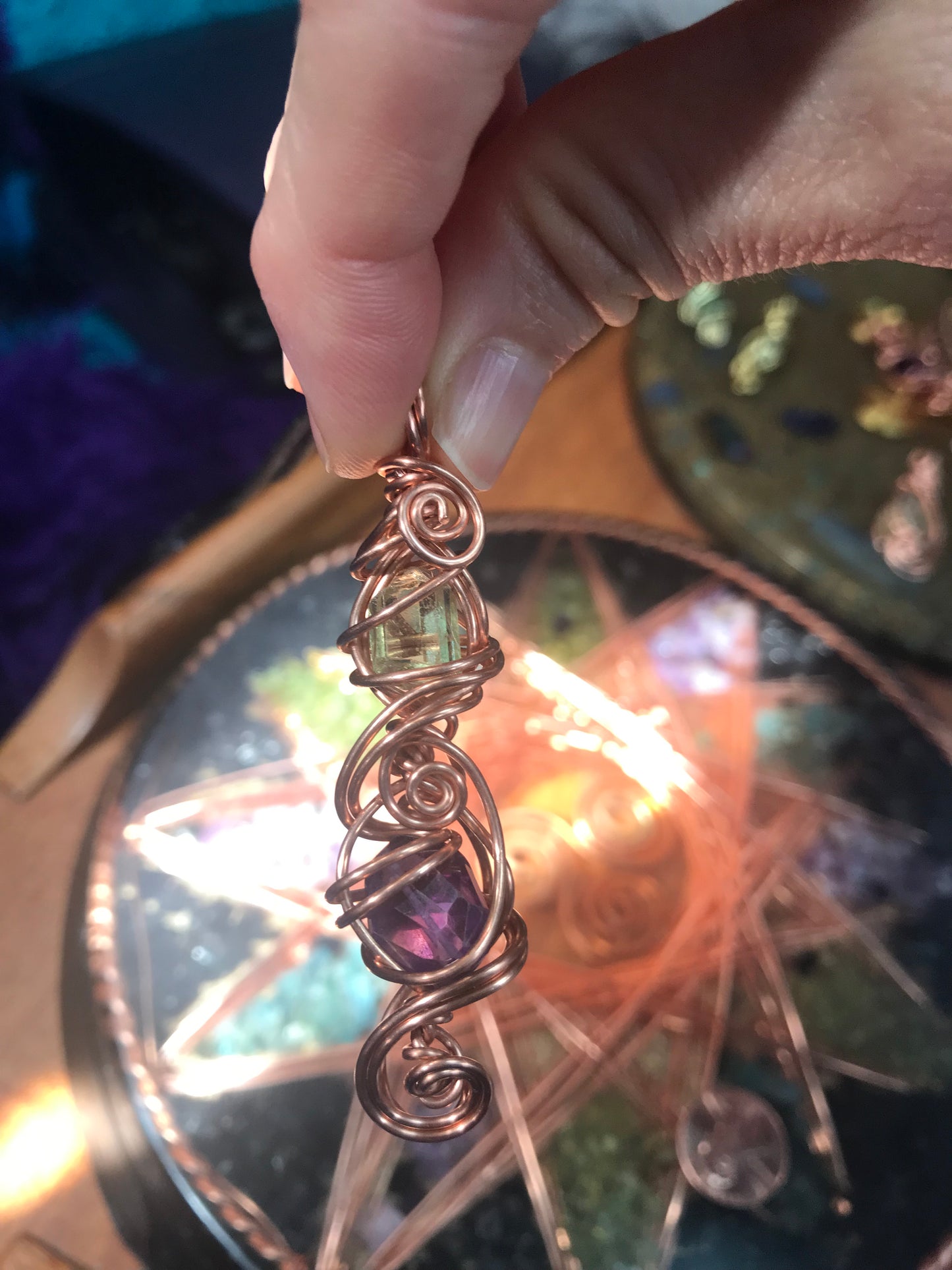 Citrine & amethyst necklace