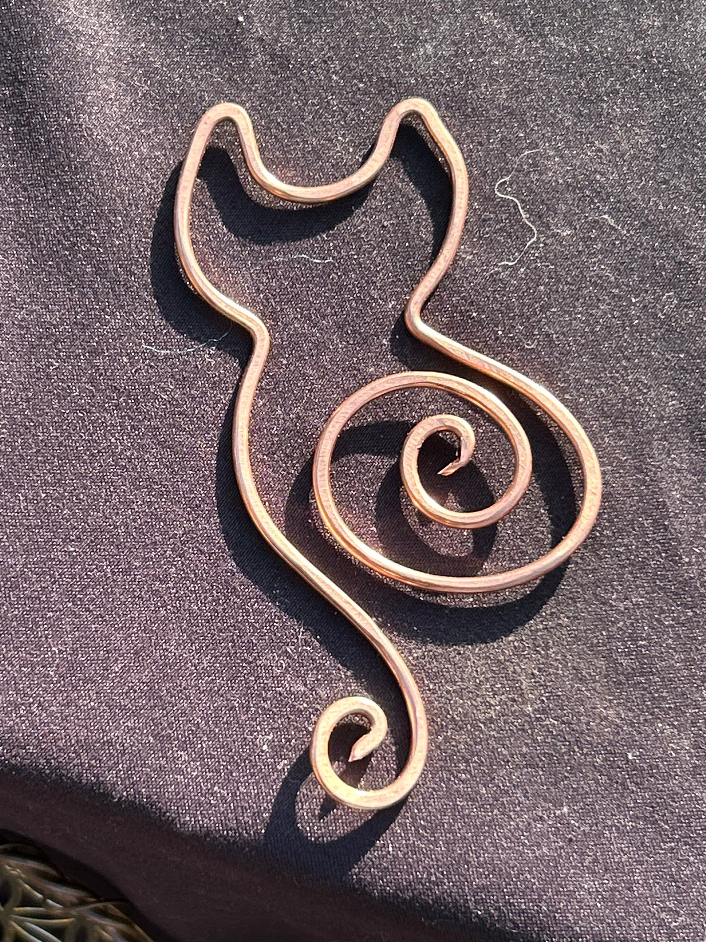 Copper cat bookmark 