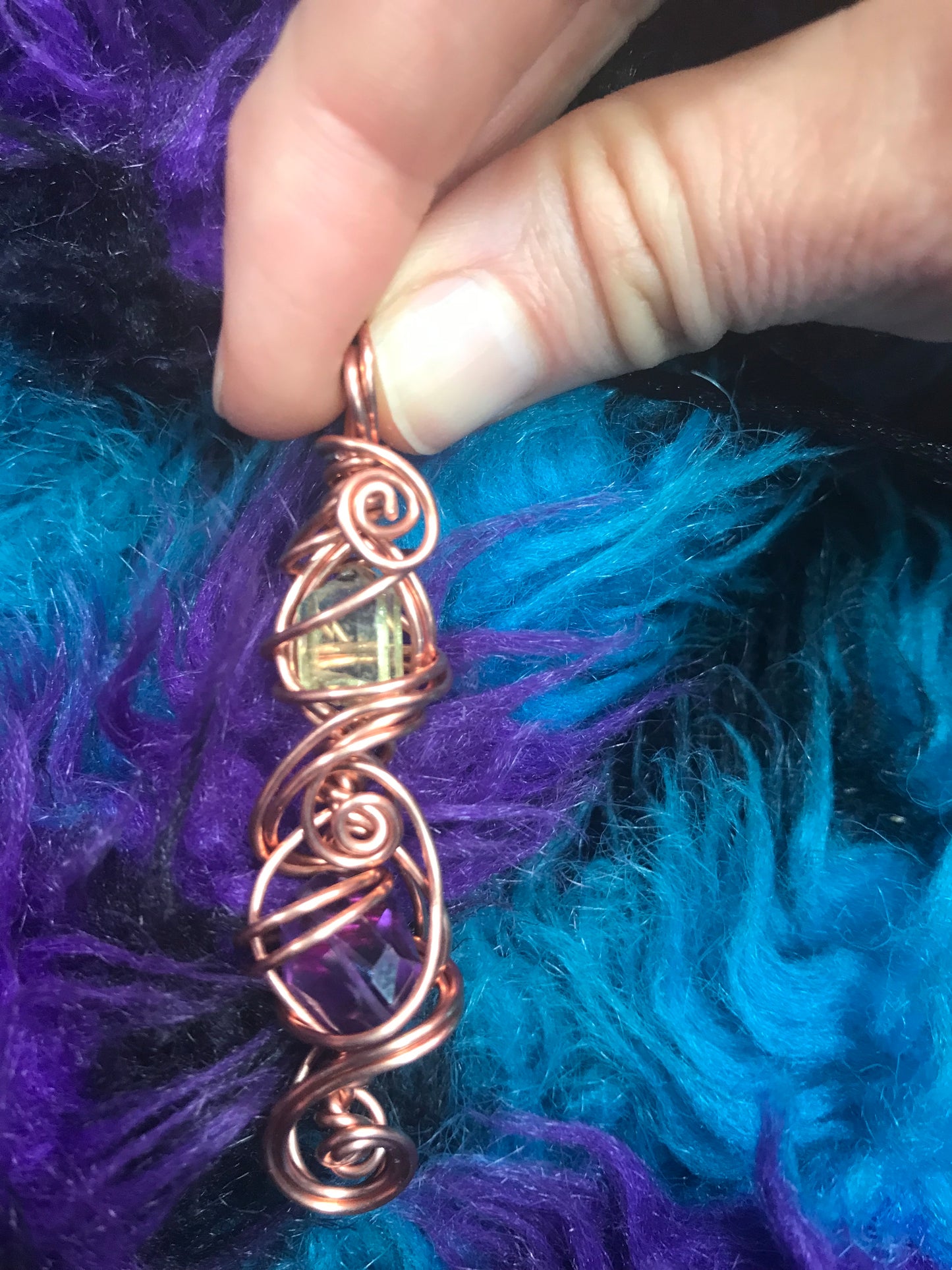 Citrine & amethyst necklace