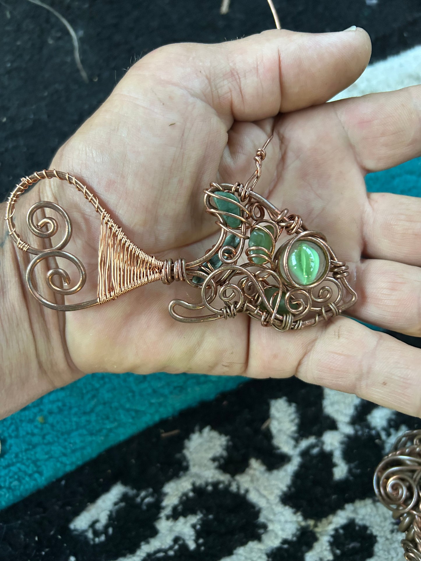 Copper fish home decor