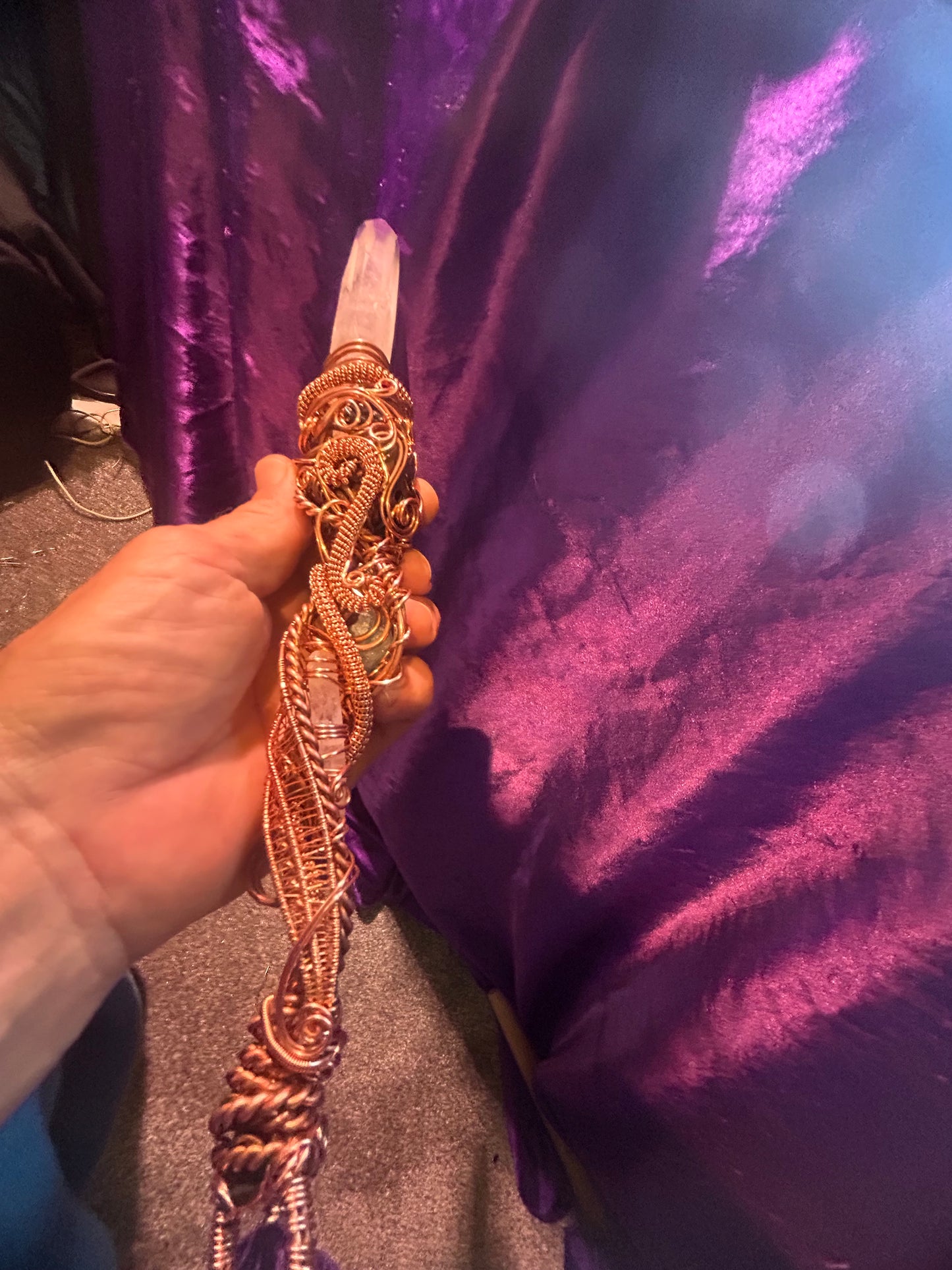 Copper healing meditation wand