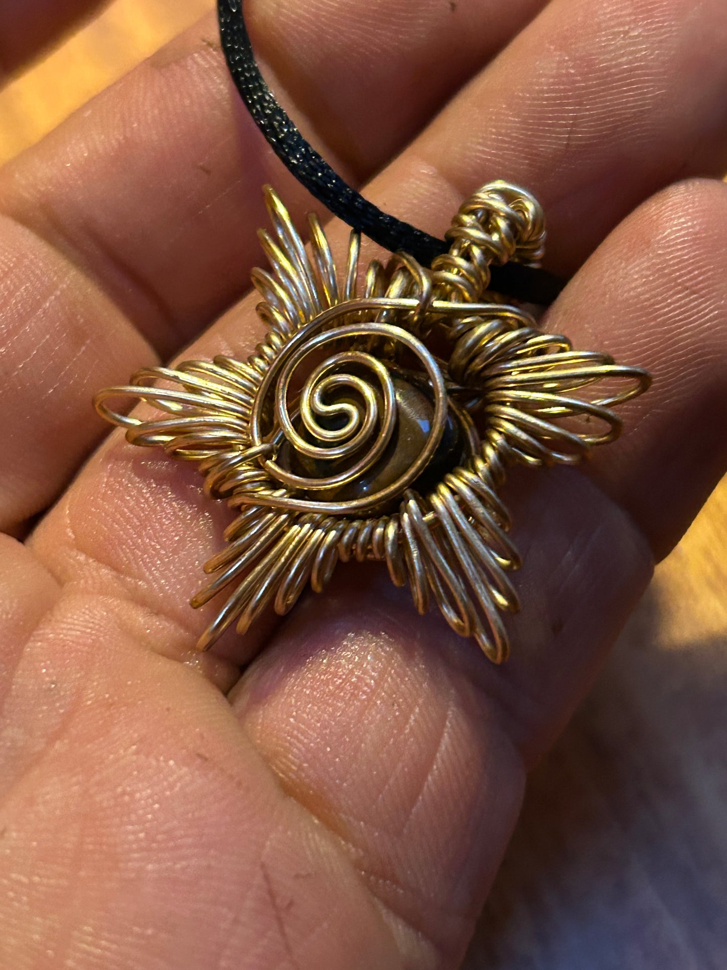 Golden sunshine pendant