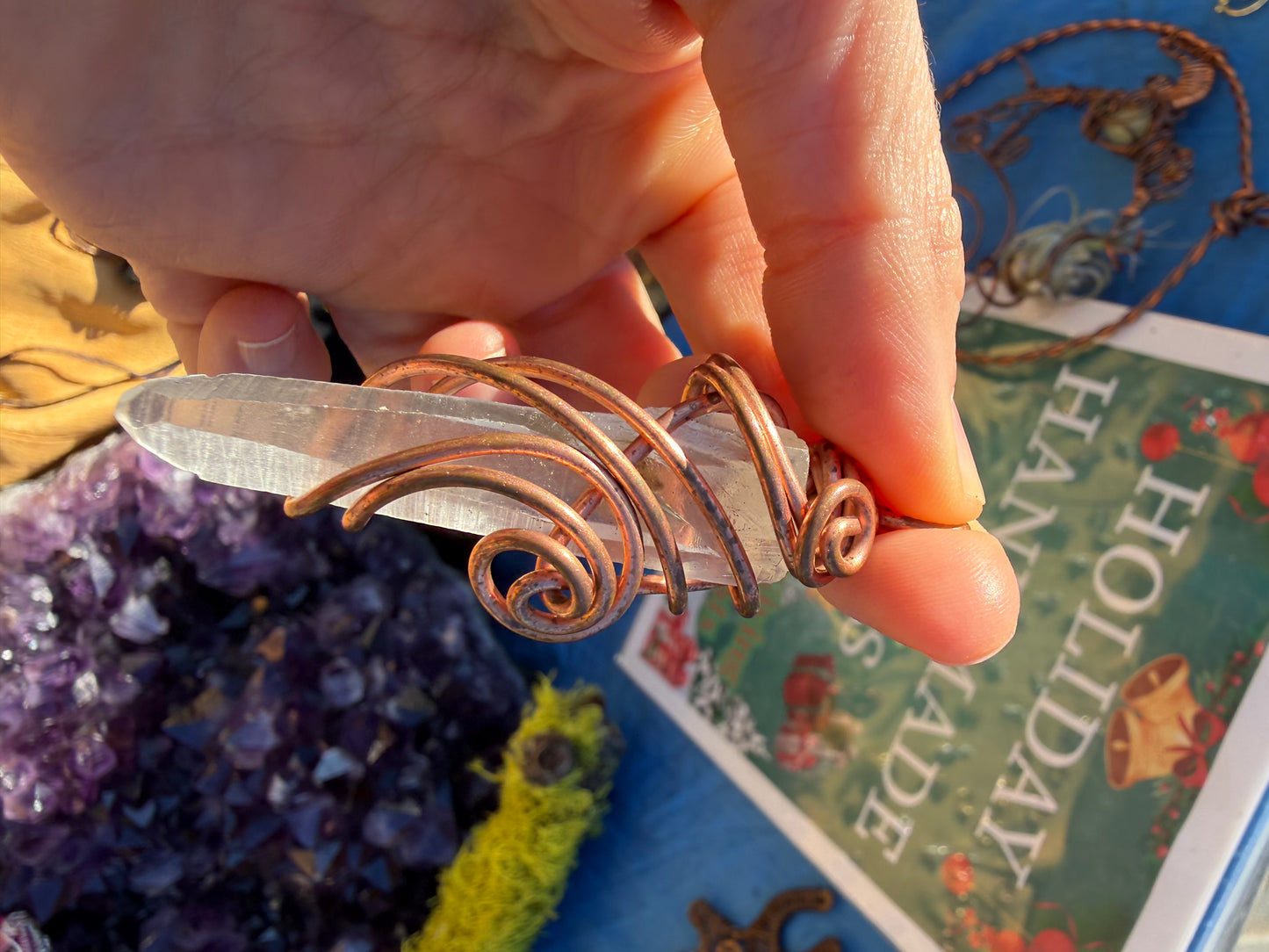 🌙✨ The Lunarian Quartz Moon-Channel Pendant