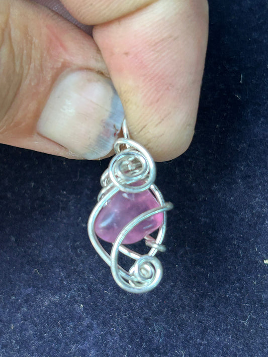 High grade pink Turmaline necklace pendant