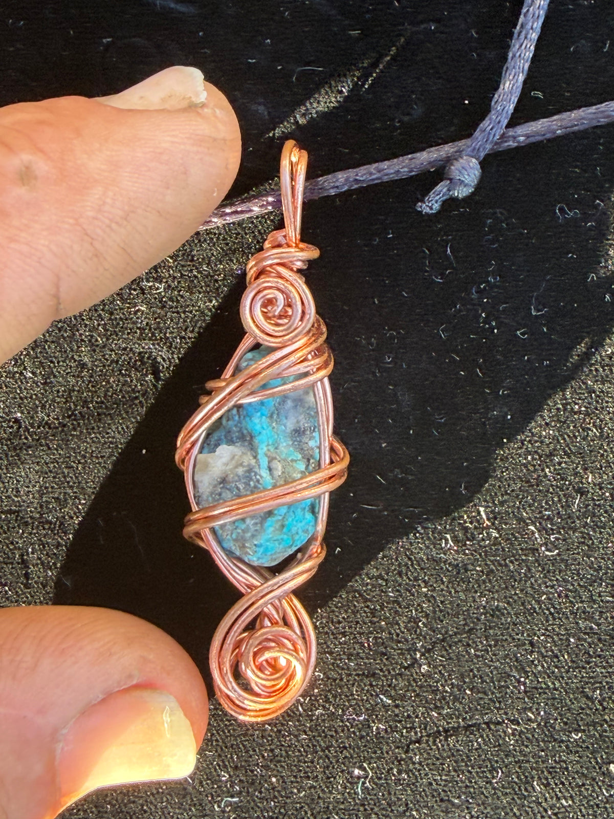 Turquoise talesman for protection pendant