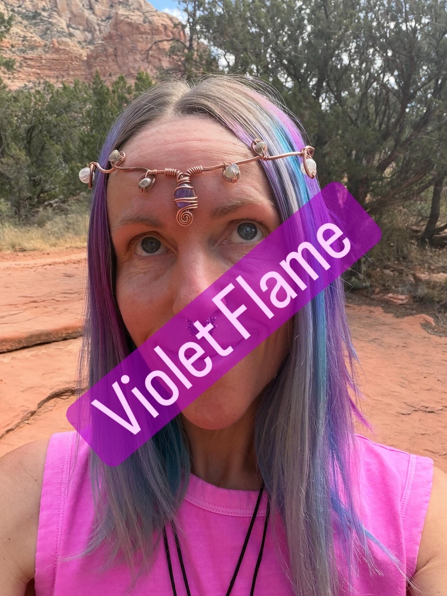 Violet flame, copper, amethyst crown ￼