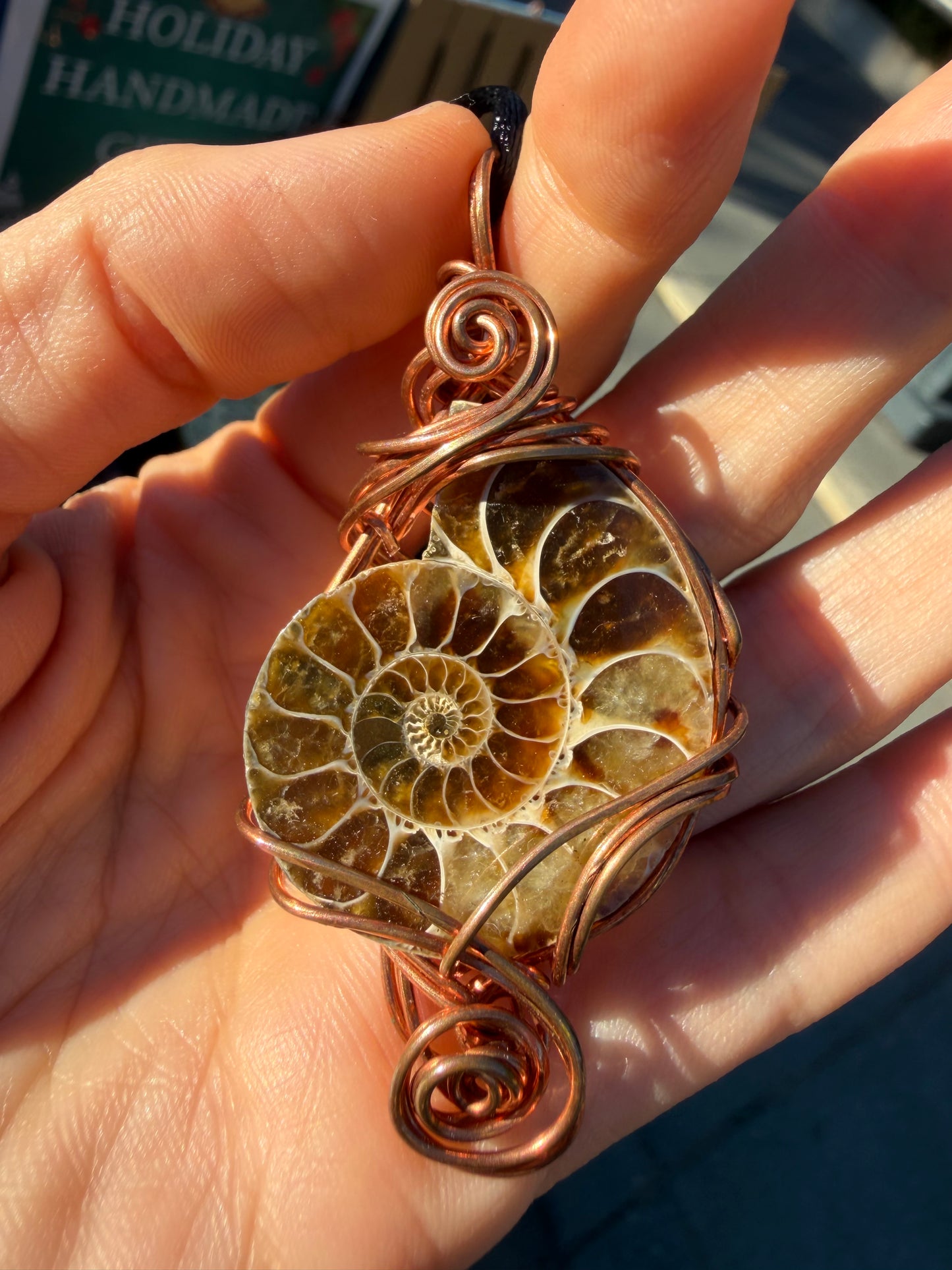 🌀 The Spiral of Life Ammonite Pendant