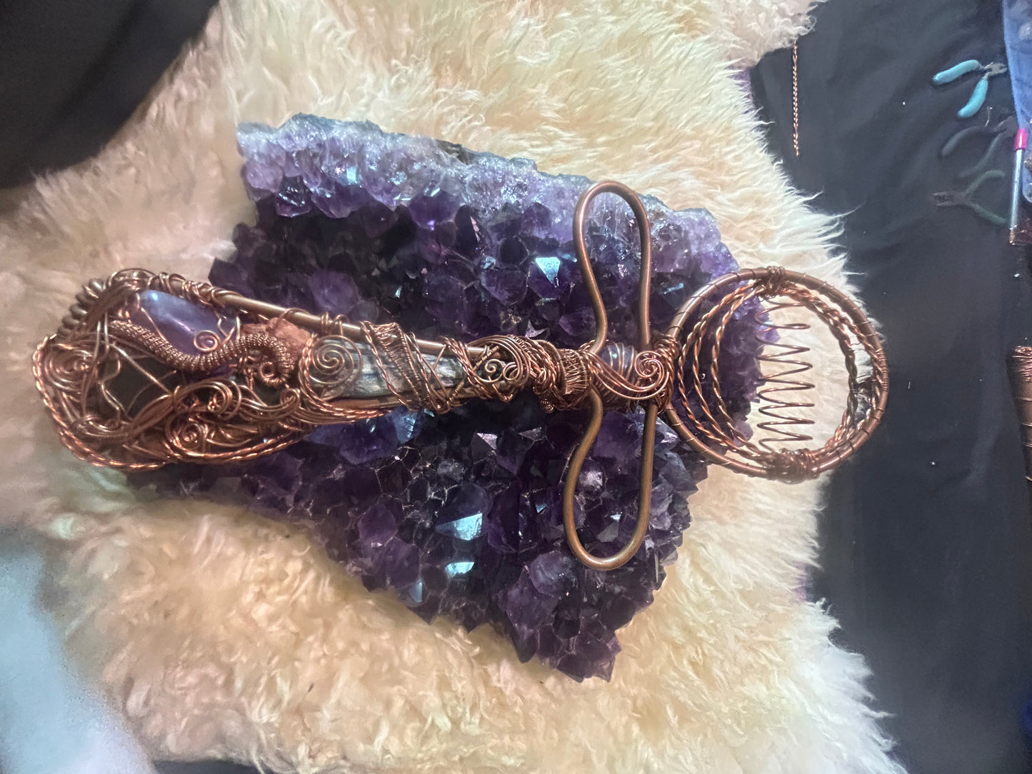 This tenor ring, Egyptian ankh wand