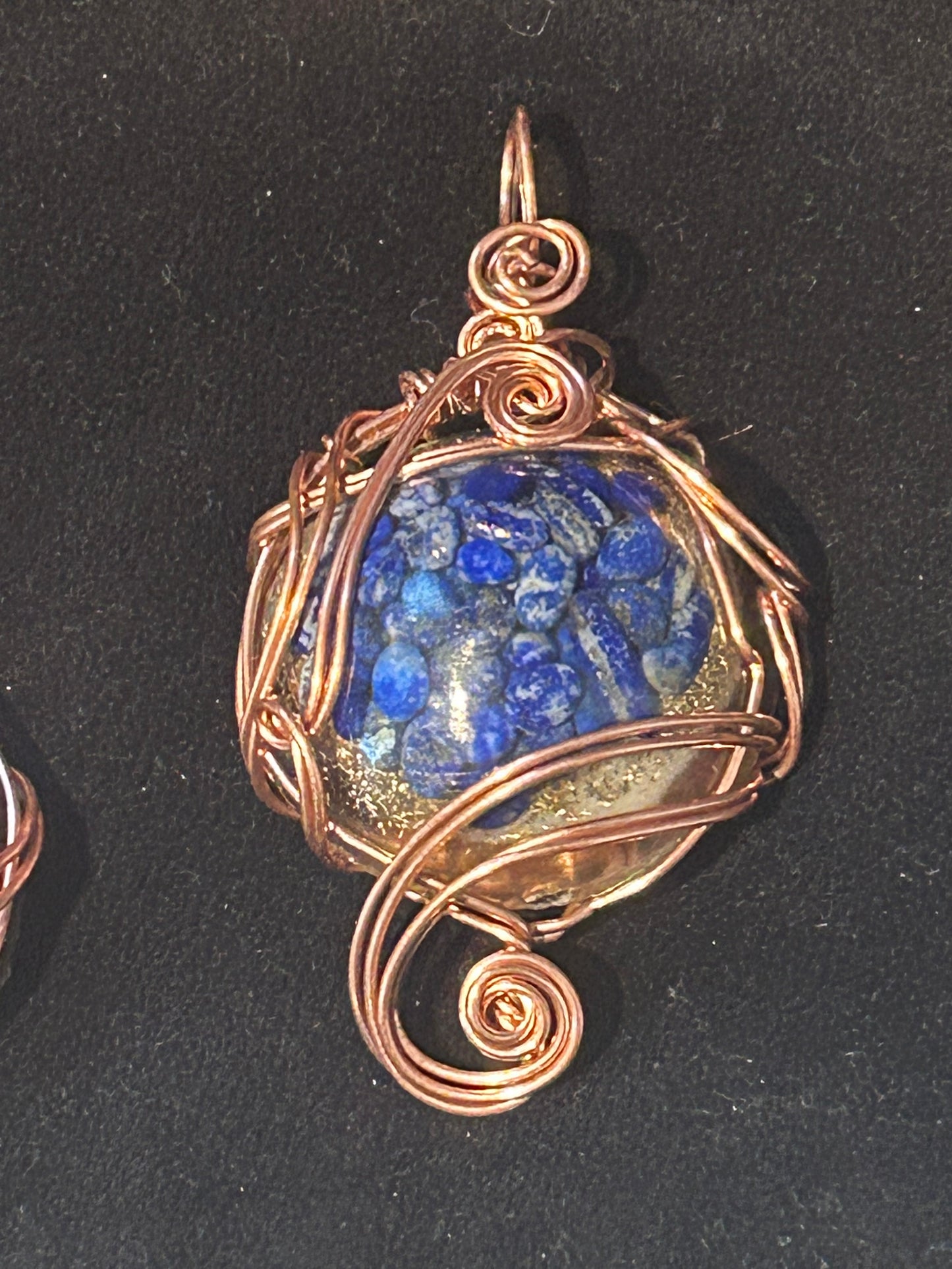 Lapis lazuli orgonite pendant