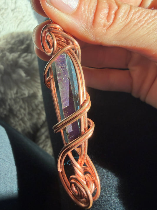 ✨ “Cosmic Current Copper-Wrapped Titanium Quartz” ✨