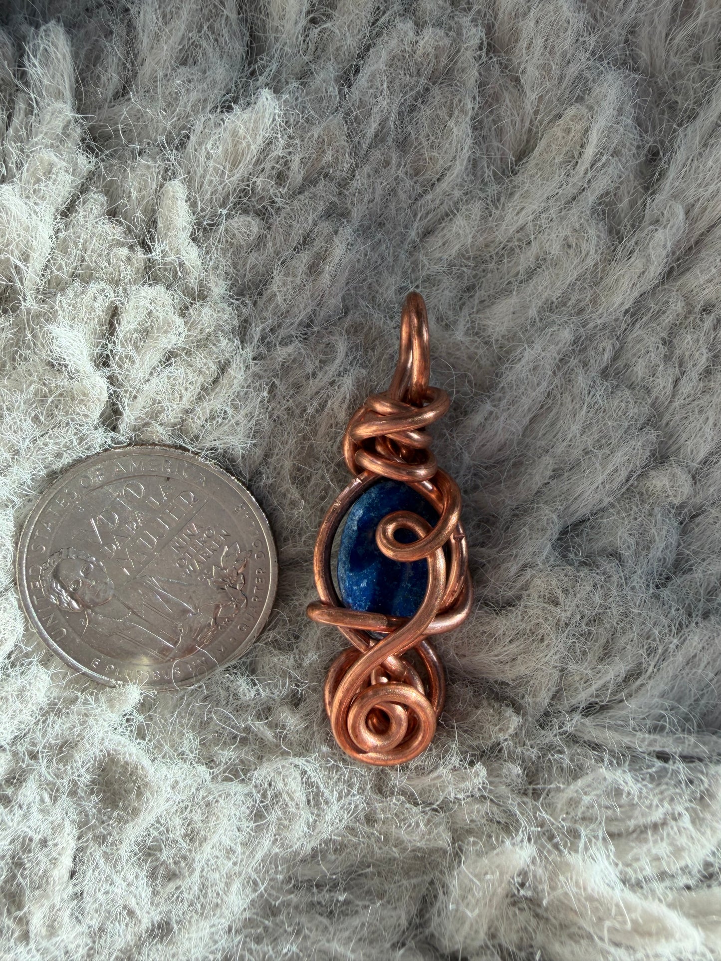 Lapis copper elegant pendant for clarity