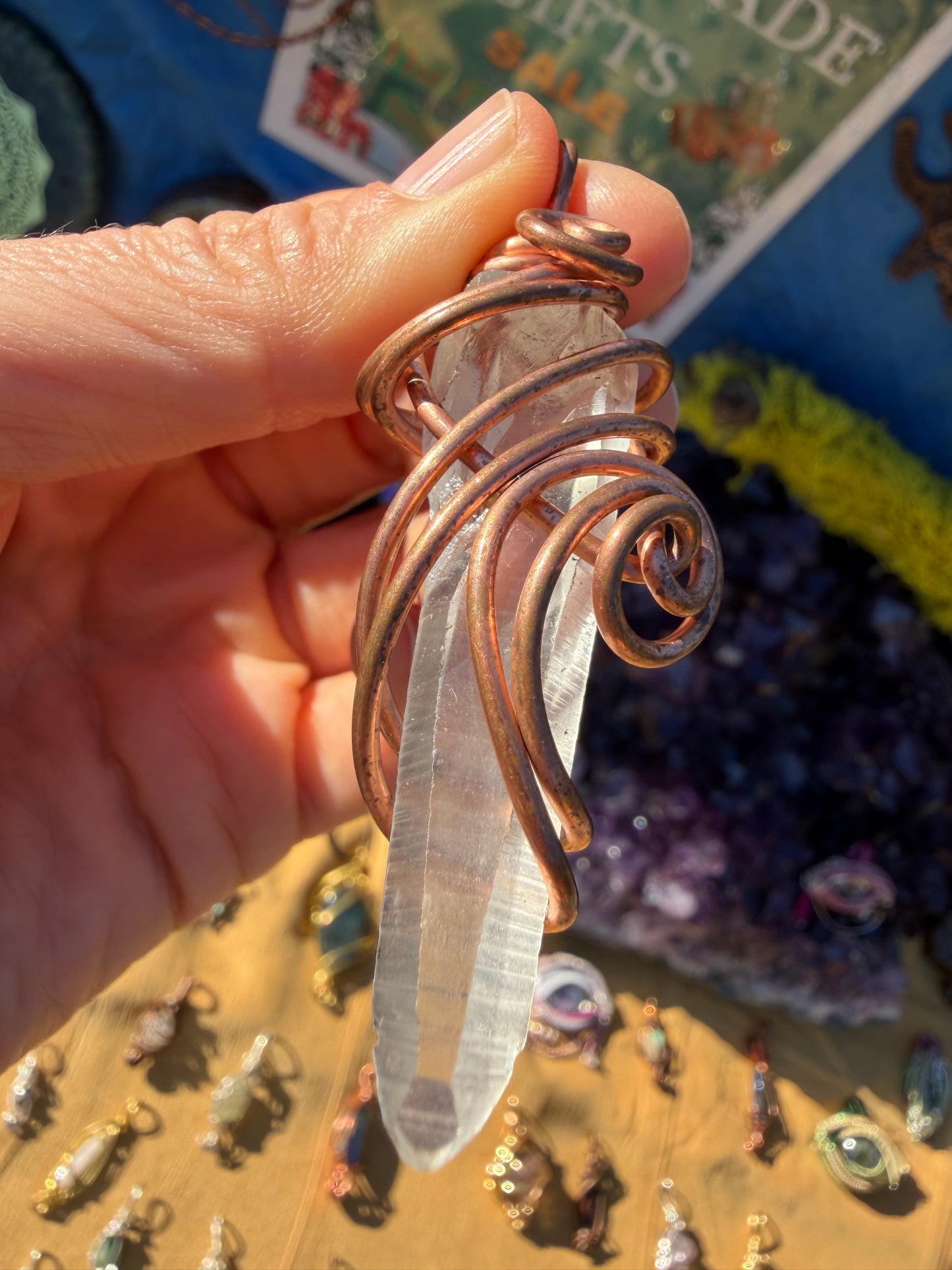 🌙✨ The Lunarian Quartz Moon-Channel Pendant