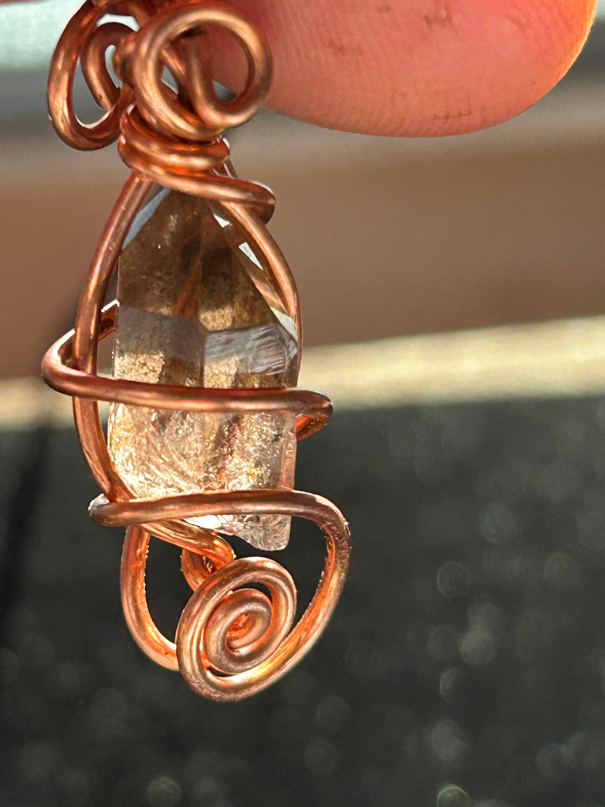 Quartz crystal necklace, pendant to magnify and amplify your good energy