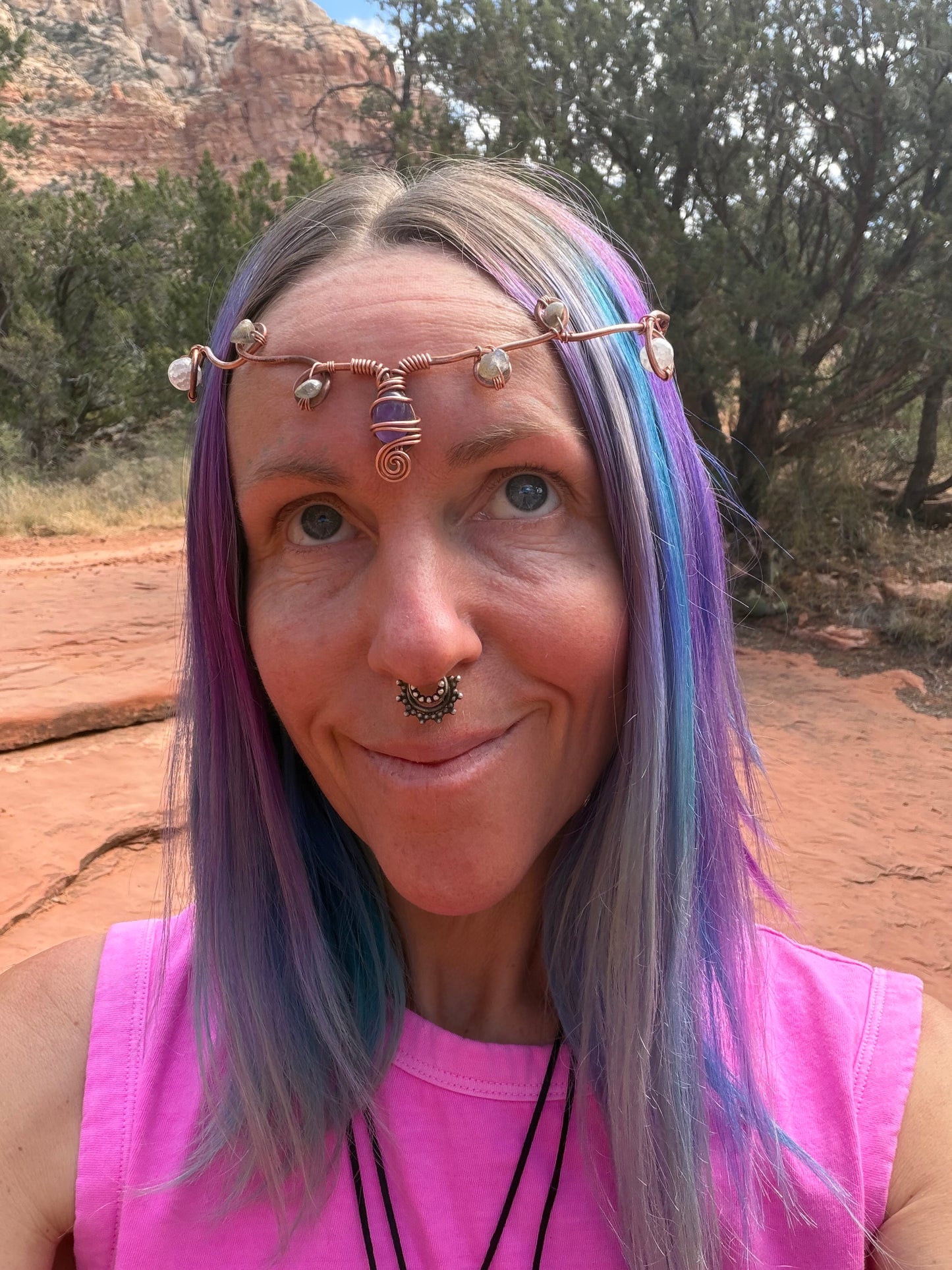 Violet flame, copper, amethyst crown ￼