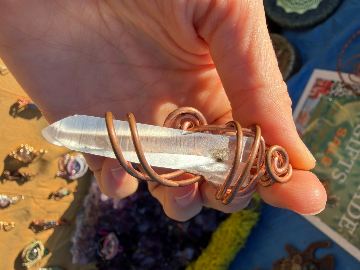 🌙✨ The Lunarian Quartz Moon-Channel Pendant