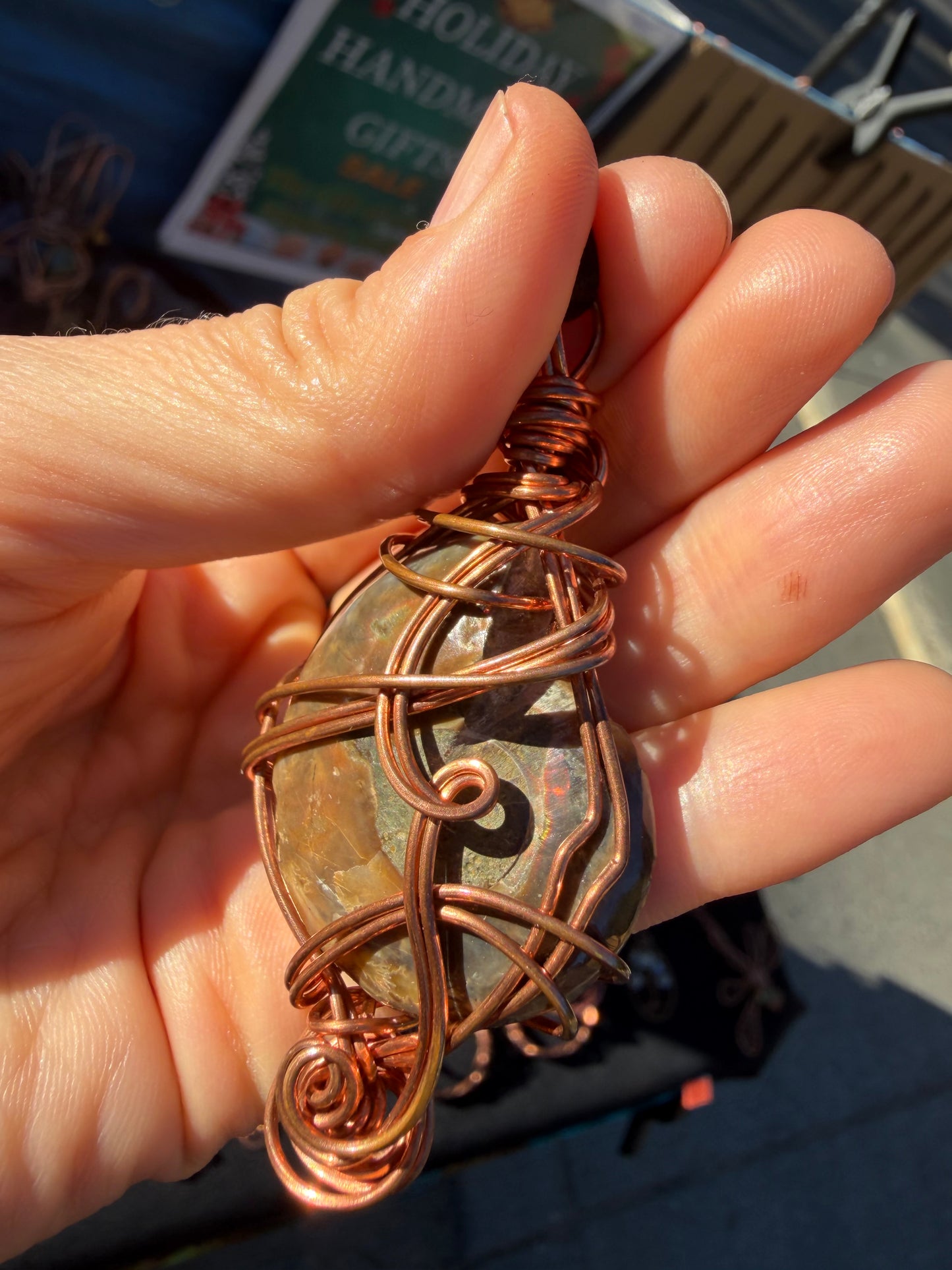 🌀 The Spiral of Life Ammonite Pendant