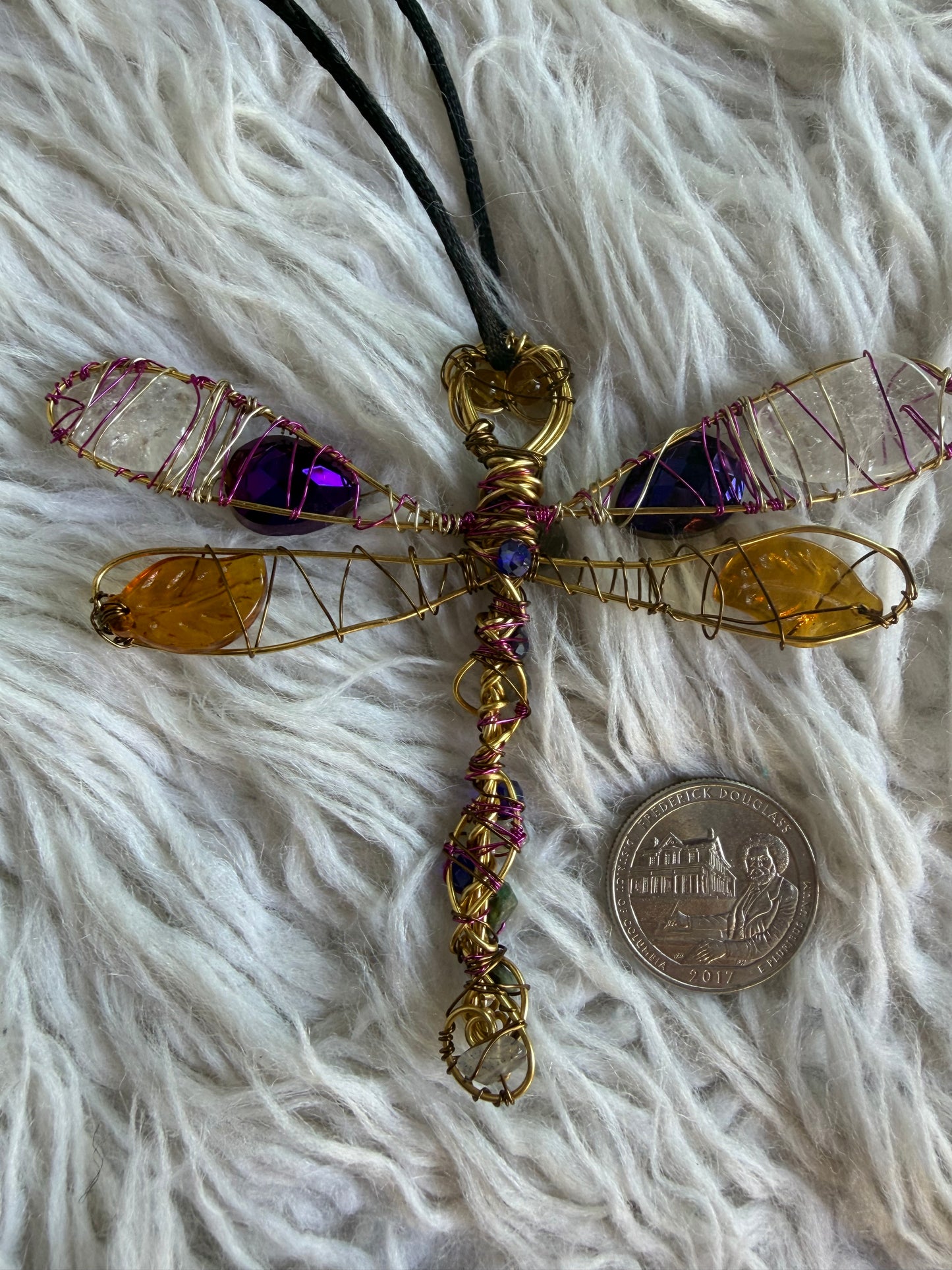 Brass labradorite dragonfly