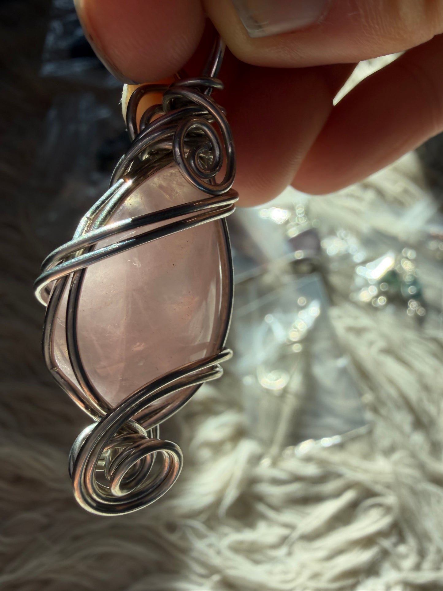 Lunar Rose Quartz Talisman
