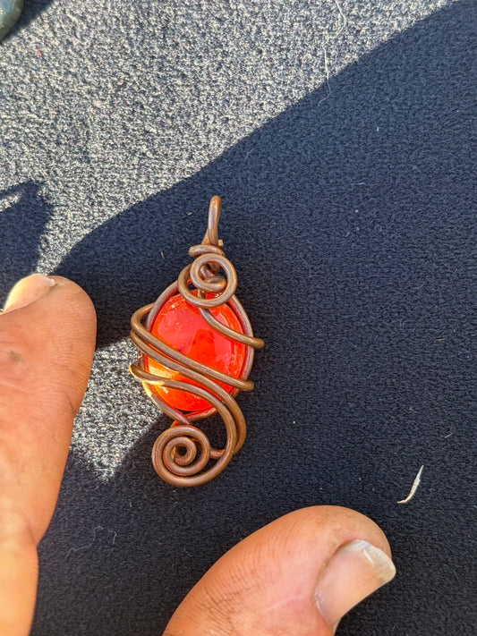 Carnelian agate pendant