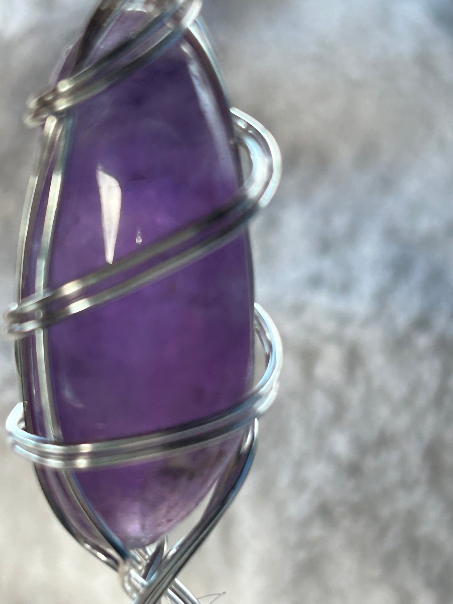 Purple magic amethyst pendant