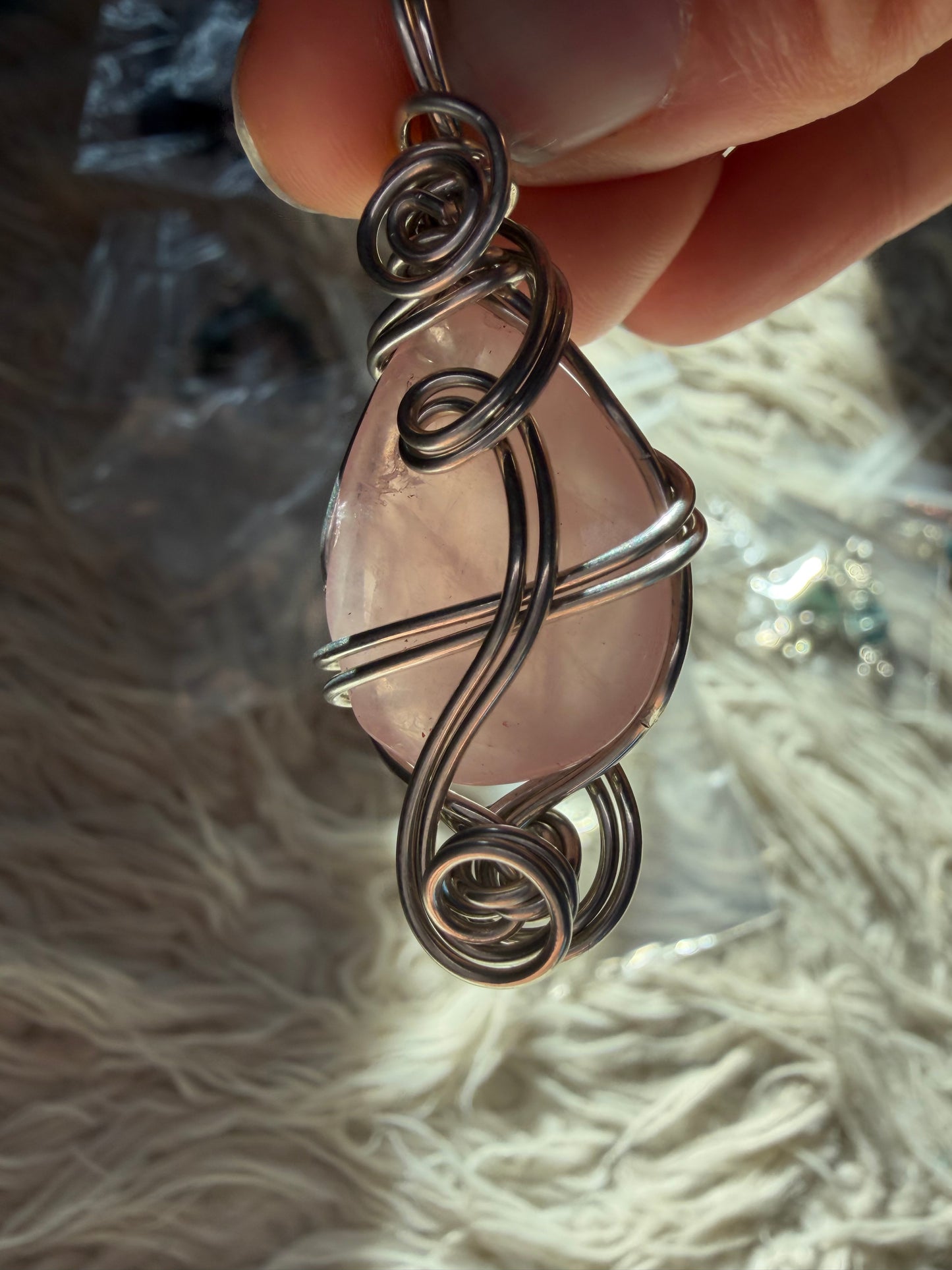Lunar Rose Quartz Talisman