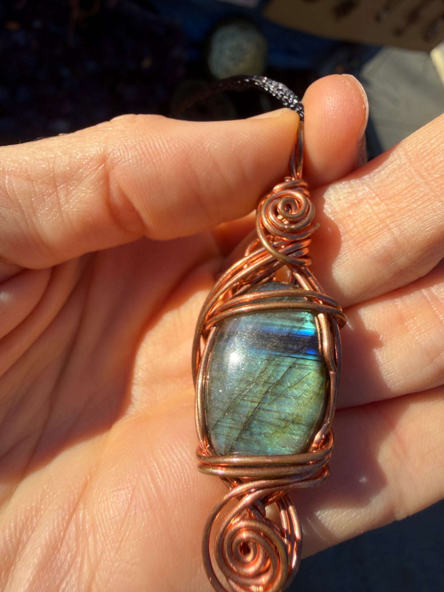 ⚡💎 The Electric Blue Awakening Labradorite Pendant