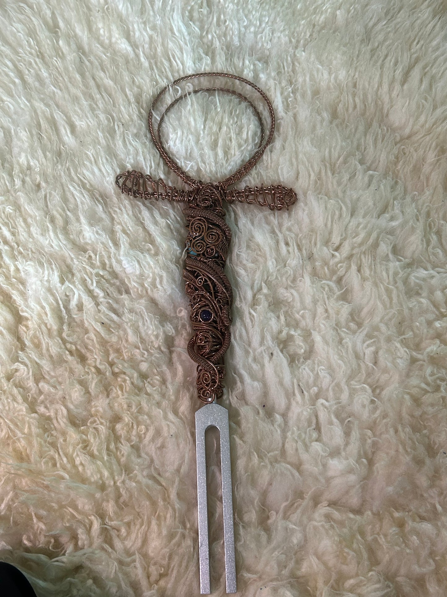 432 hz tuning fork ankh gem wand