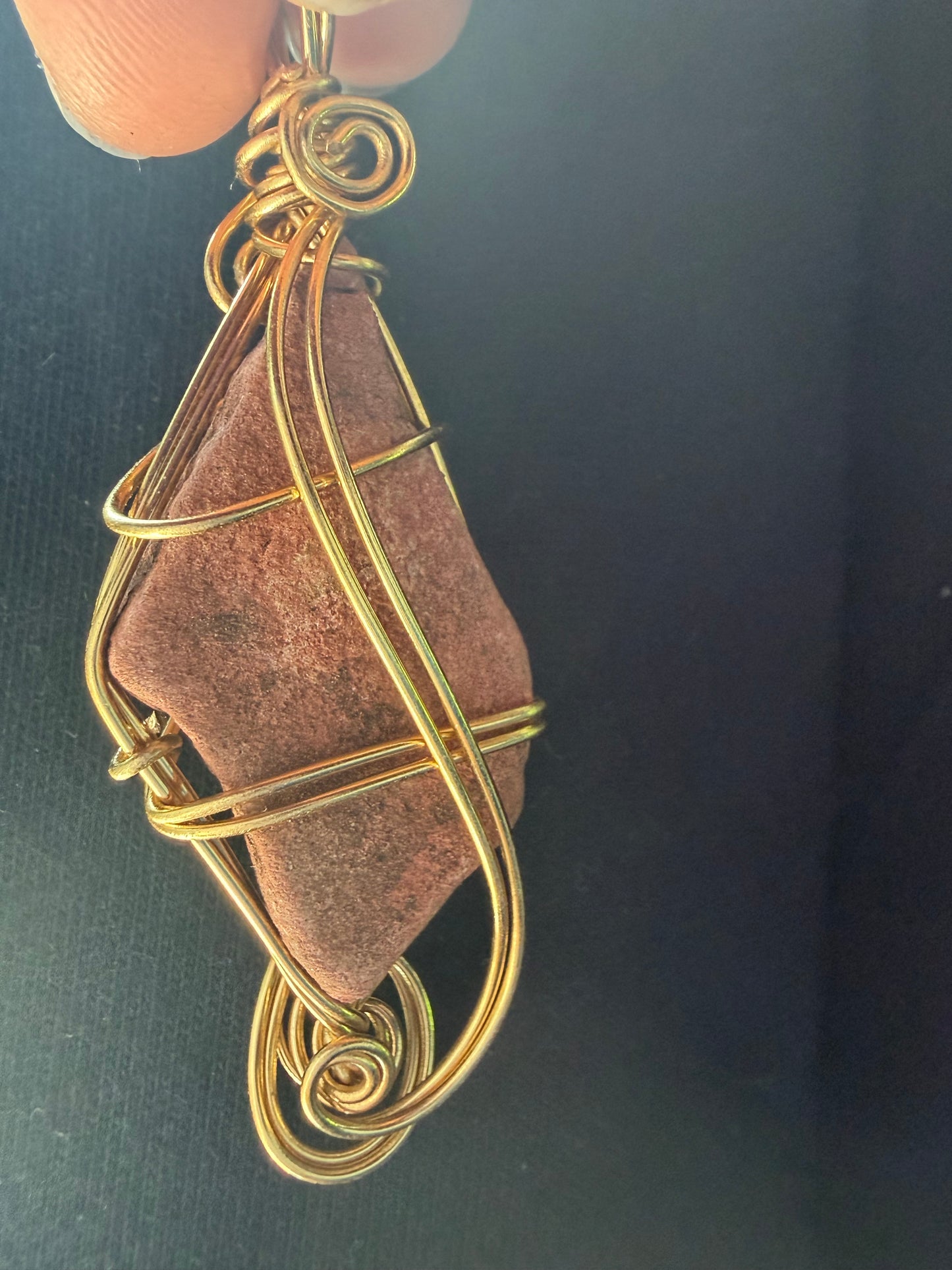 Sedona Red Rock Portal Pendant in brass
