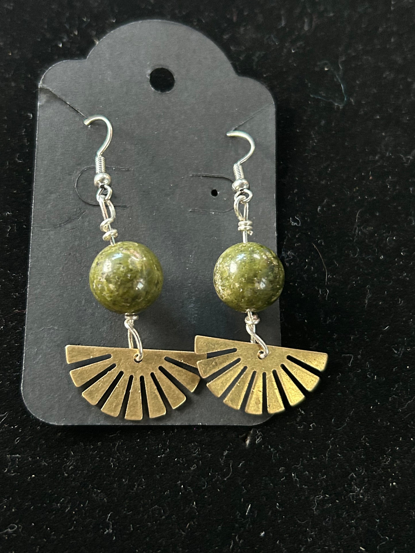 Egyptian sun jasper earrings
