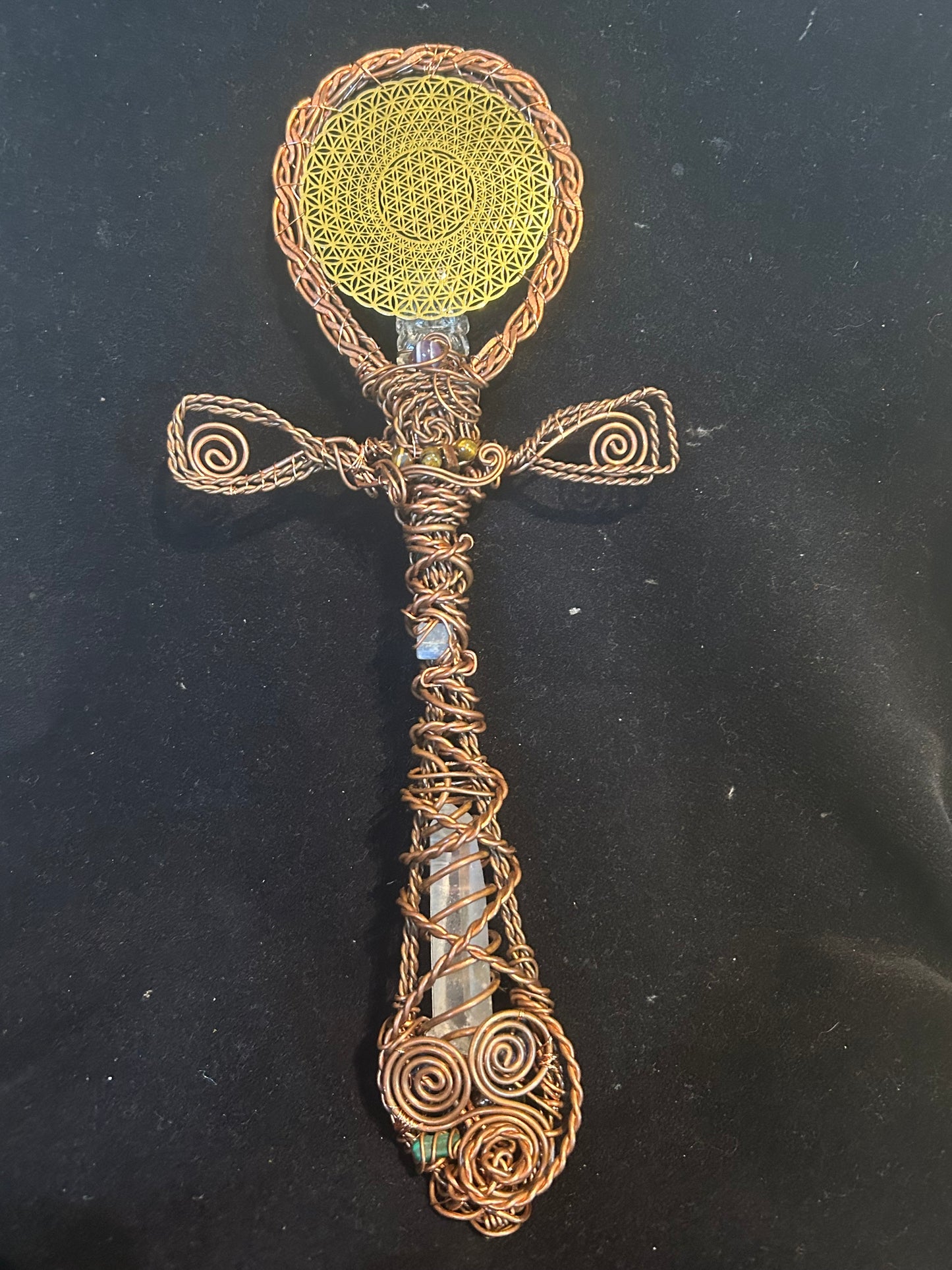 Ganesha mover of obstacles crystal ankh wand