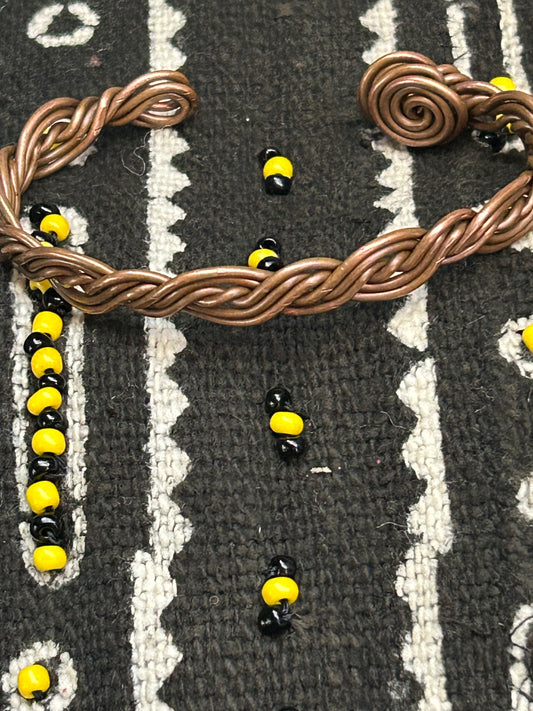 Copper healing bracelet DNA weave