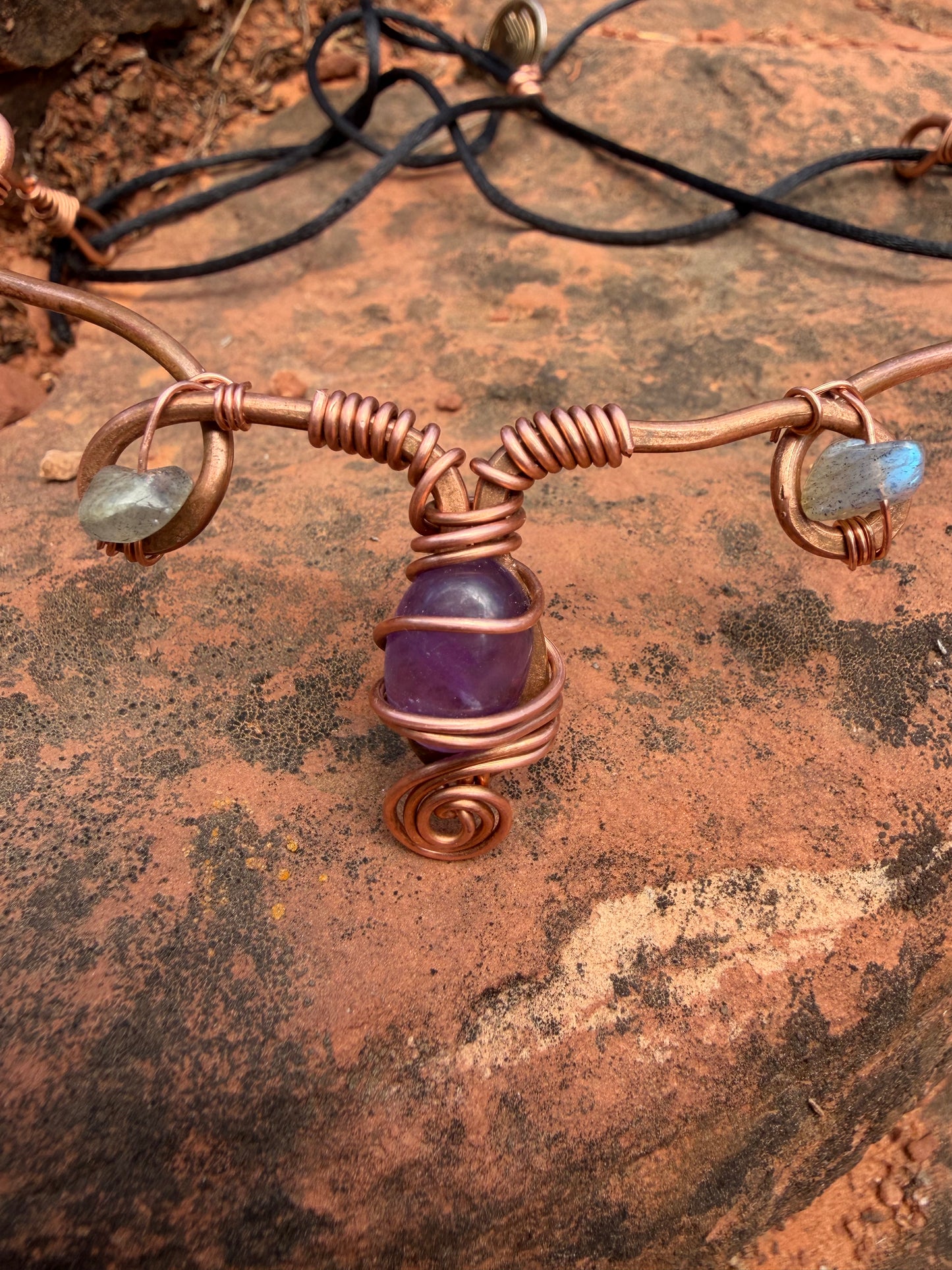 Violet flame, copper, amethyst crown ￼